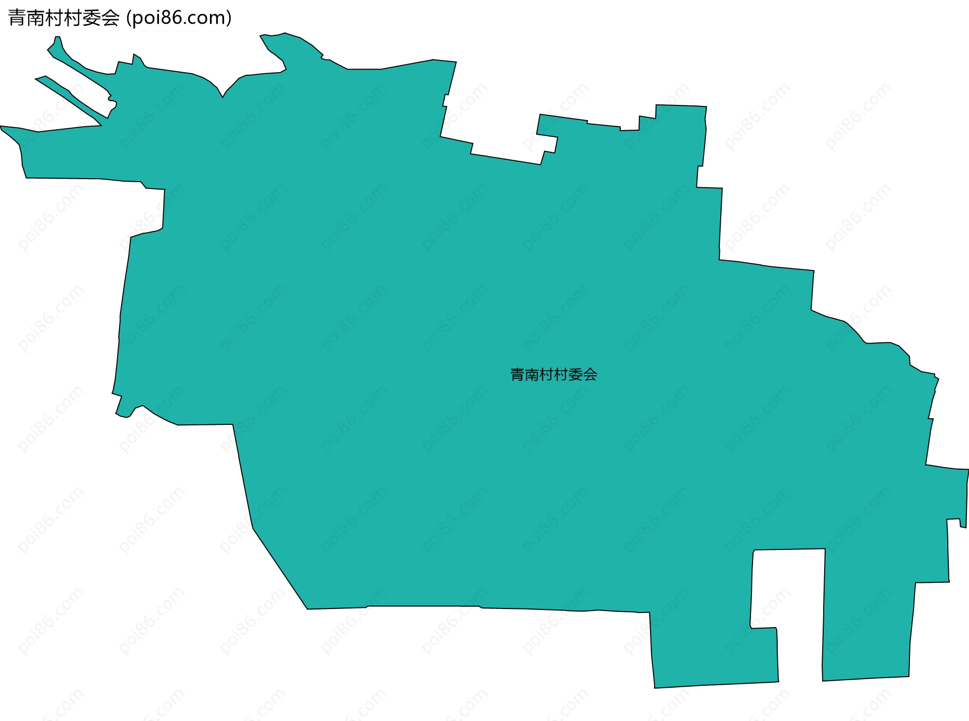 青南村村委会边界地图
