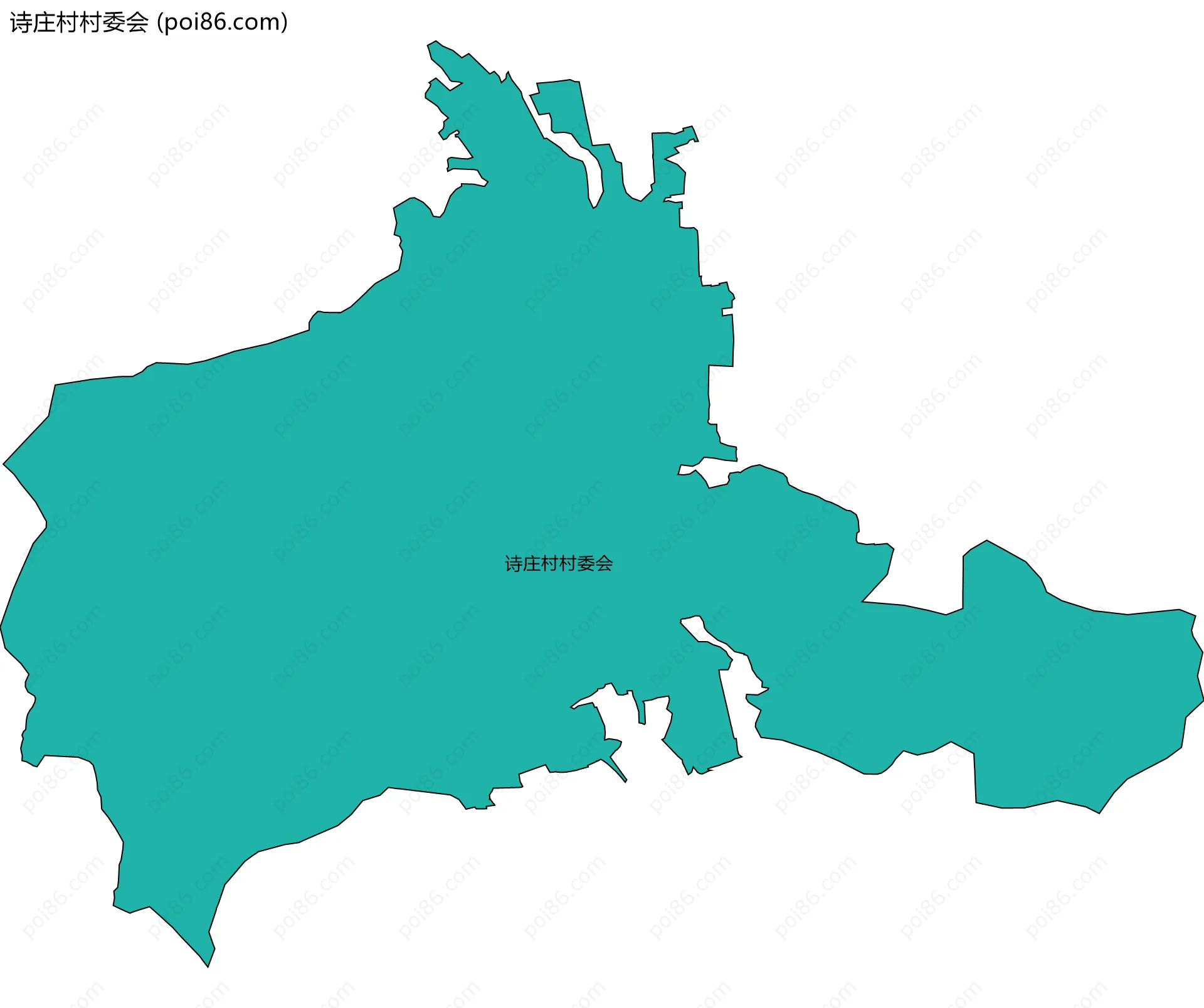 诗庄村村委会边界地图