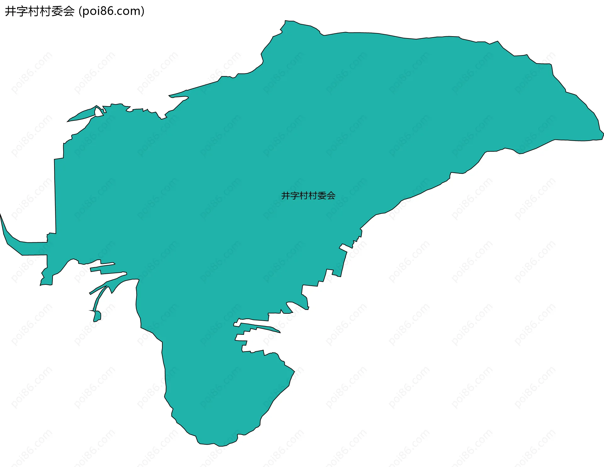 井字村村委会边界地图