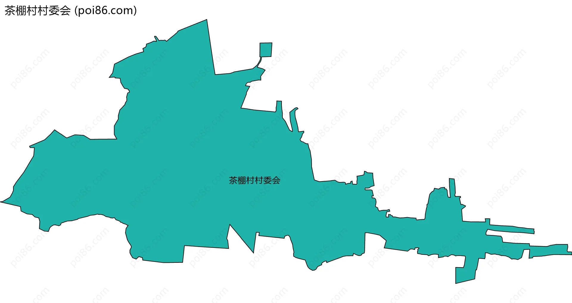 茶棚村村委会边界地图