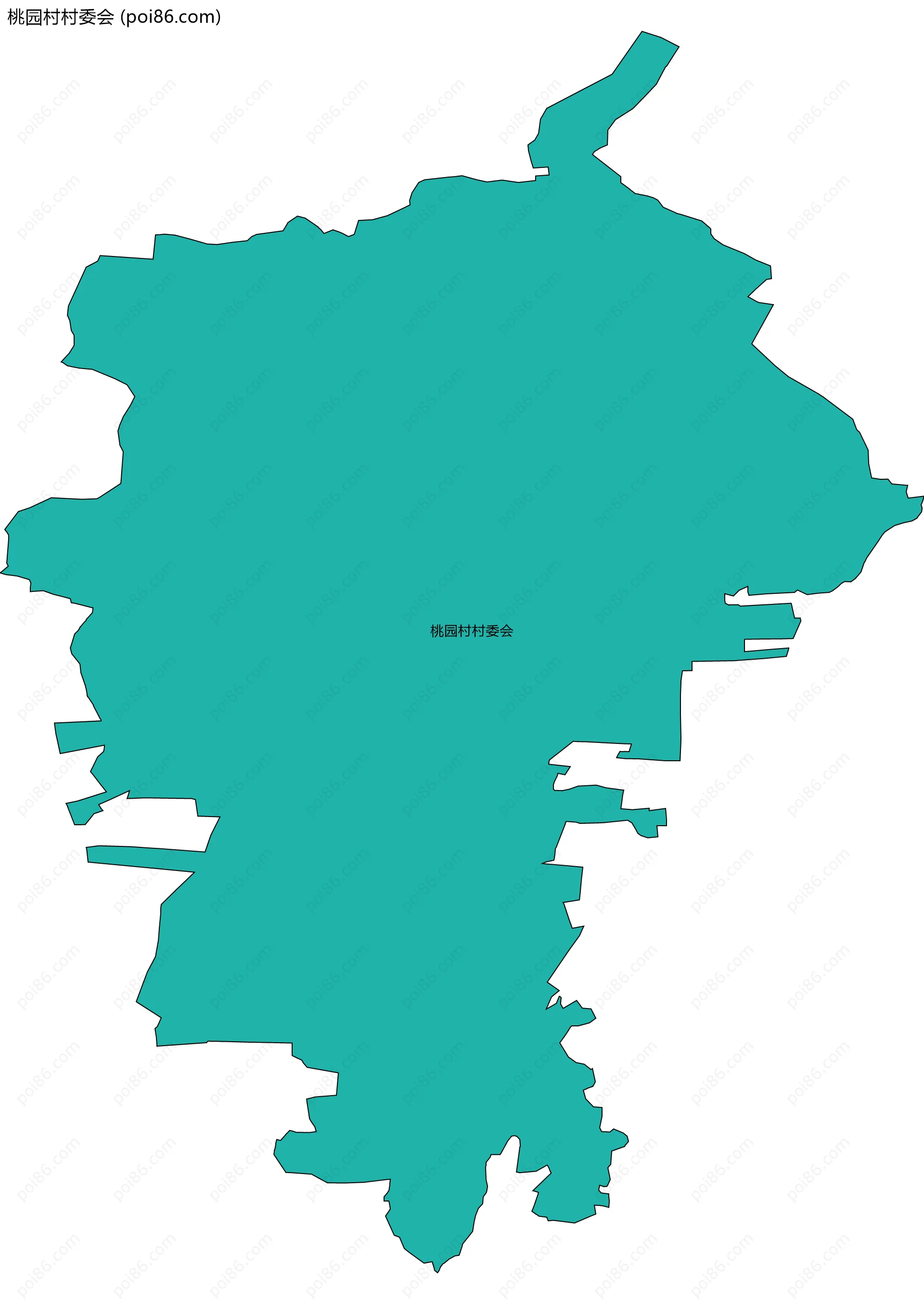 桃园村村委会边界地图