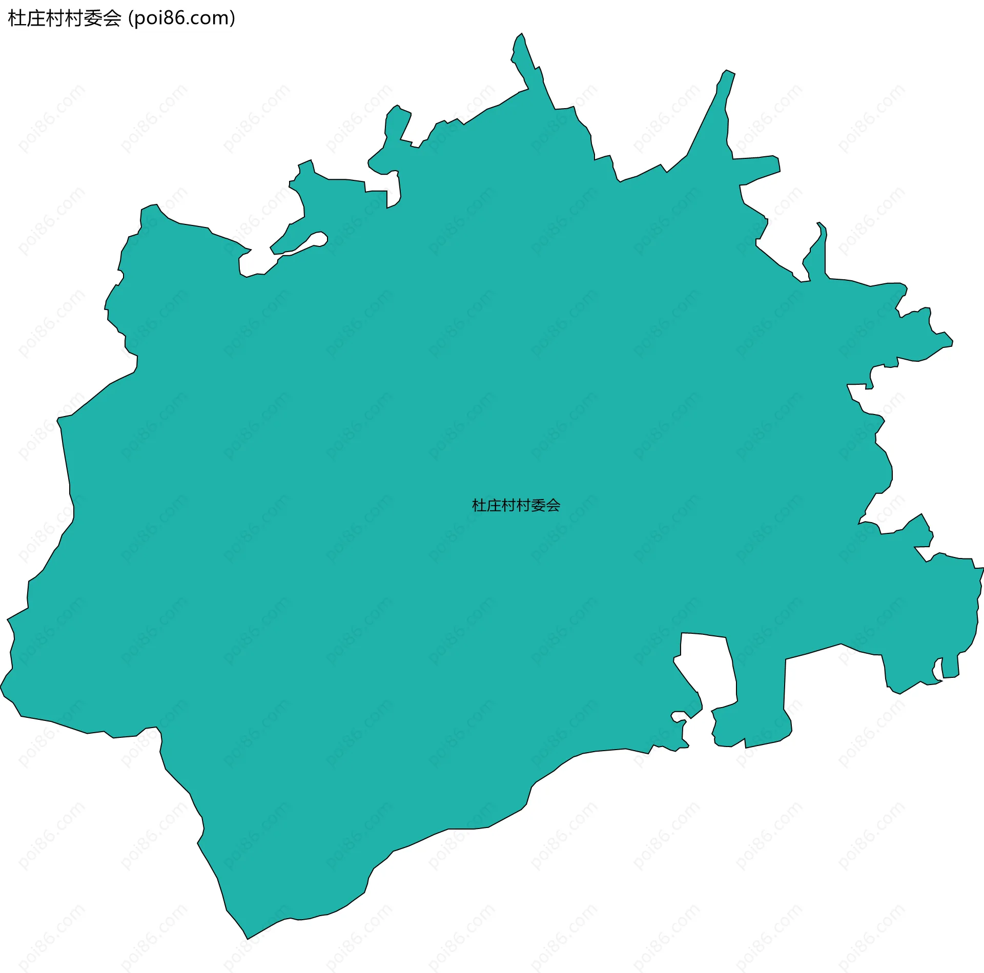 杜庄村村委会边界地图