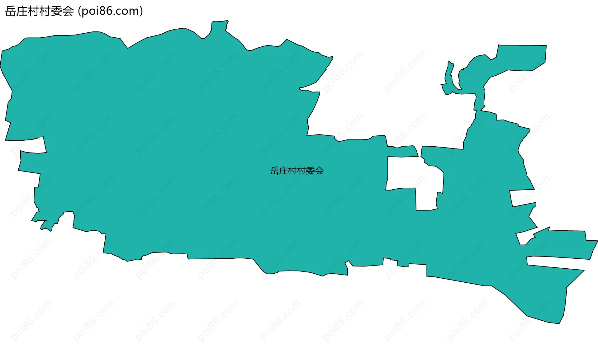 岳庄村村委会边界地图