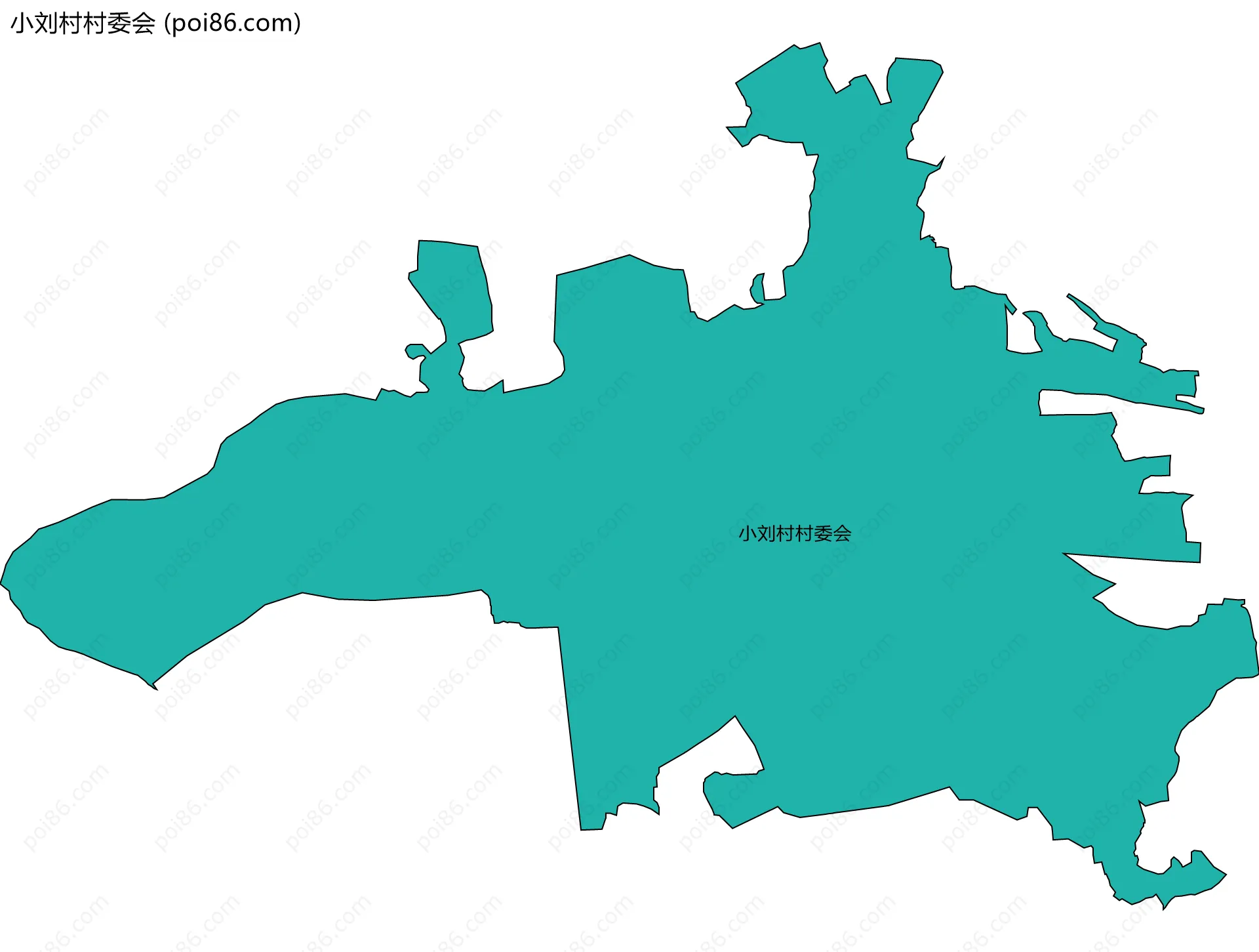 小刘村村委会边界地图