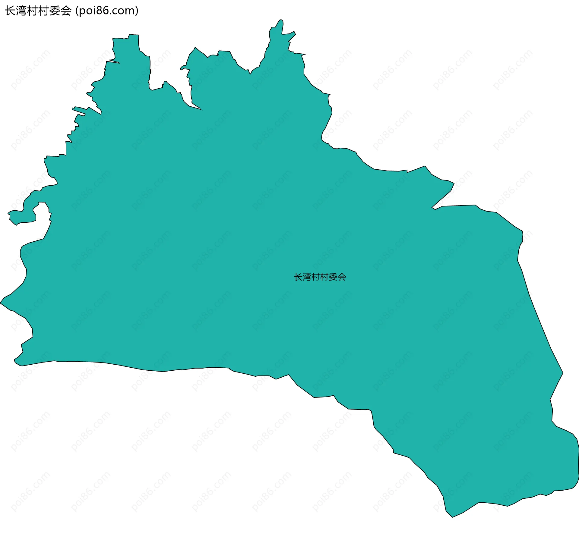 长湾村村委会边界地图