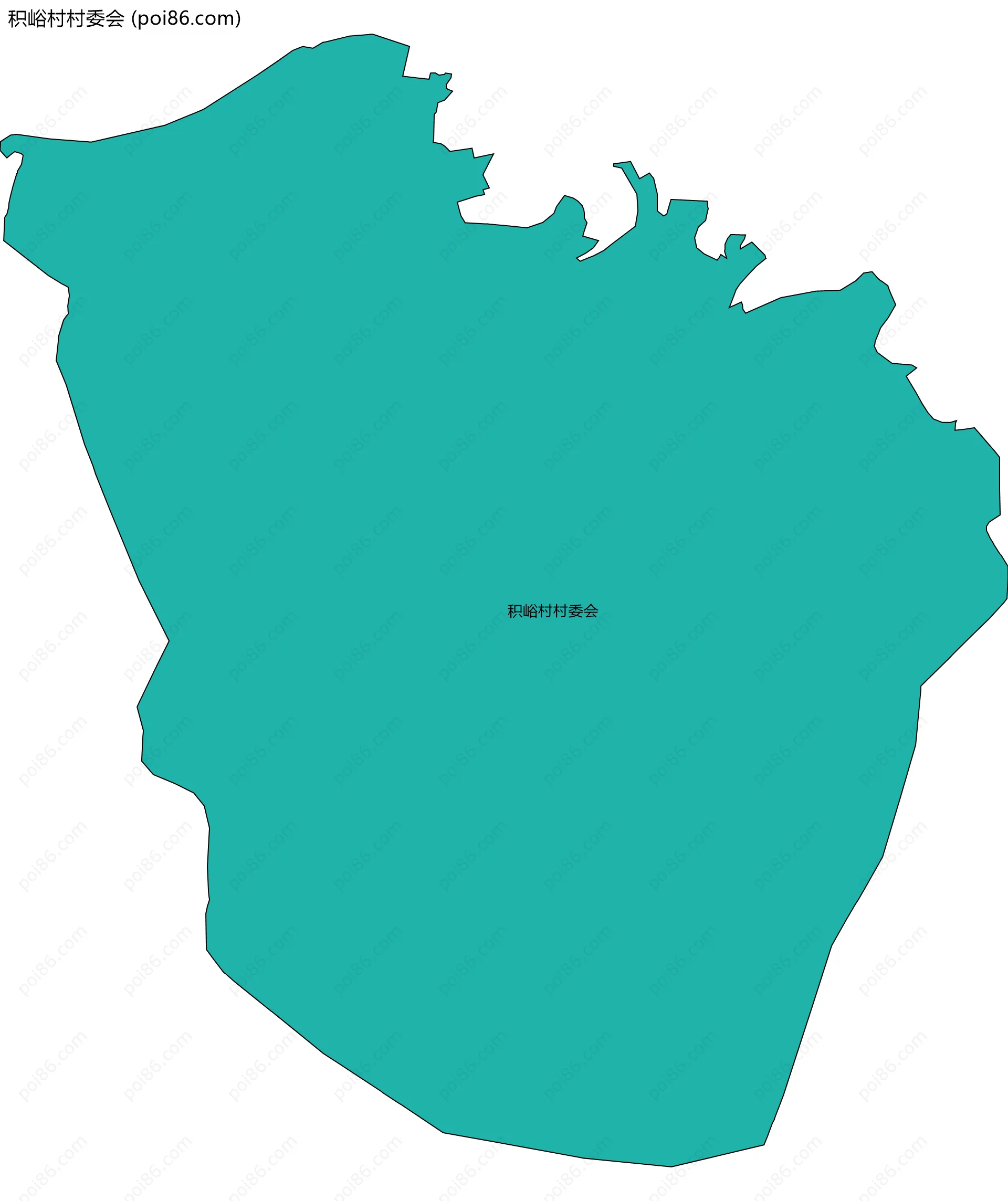 积峪村村委会边界地图