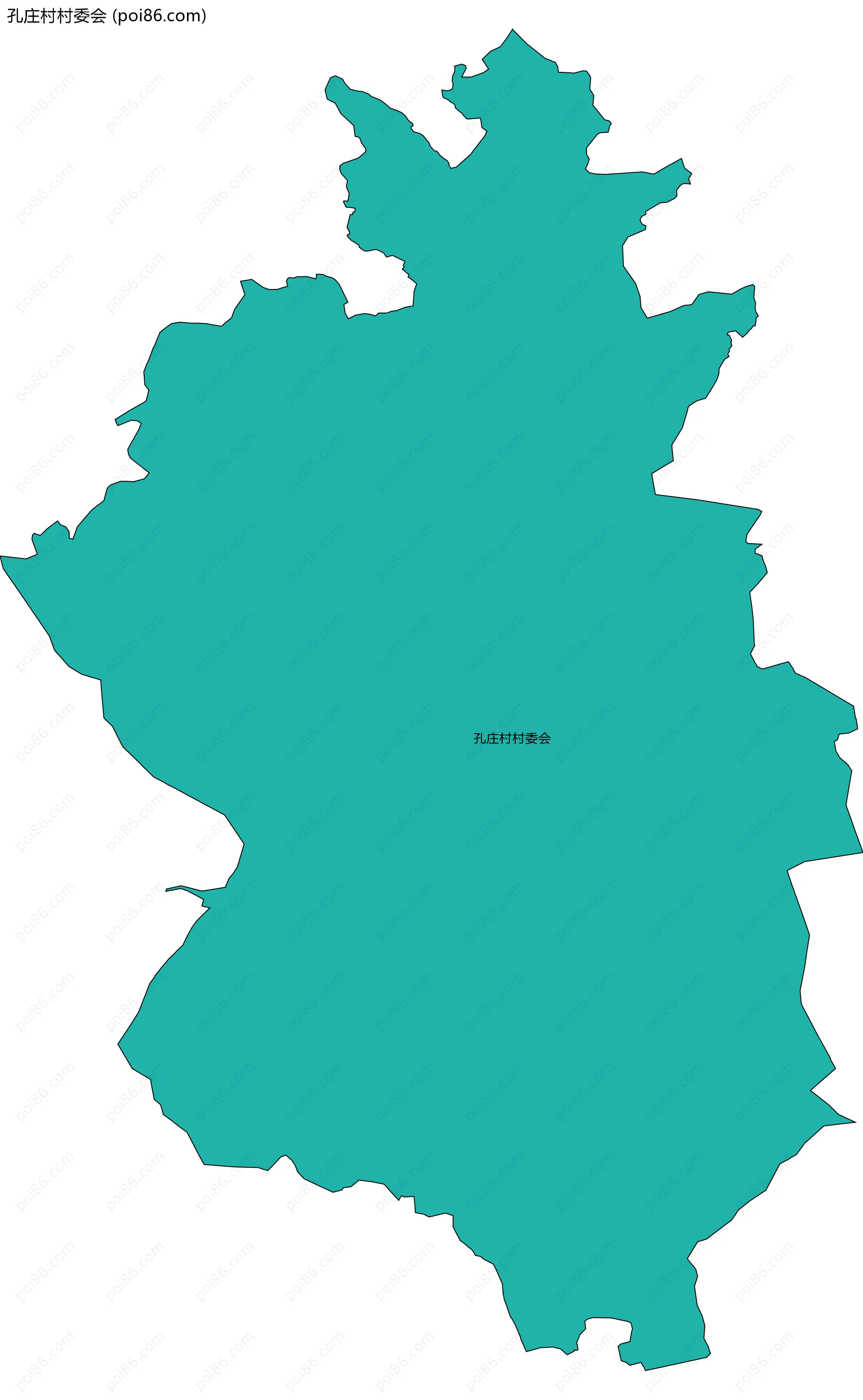 孔庄村村委会边界地图