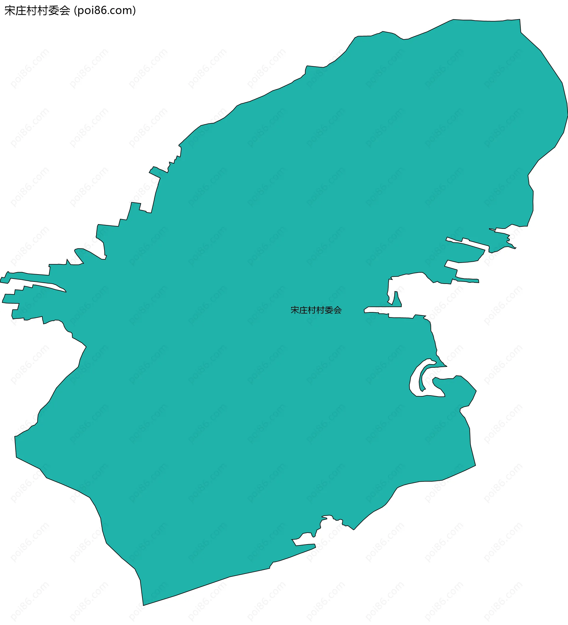 宋庄村村委会边界地图
