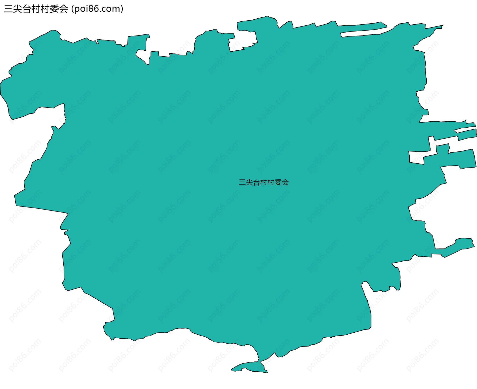 三尖台村村委会边界地图