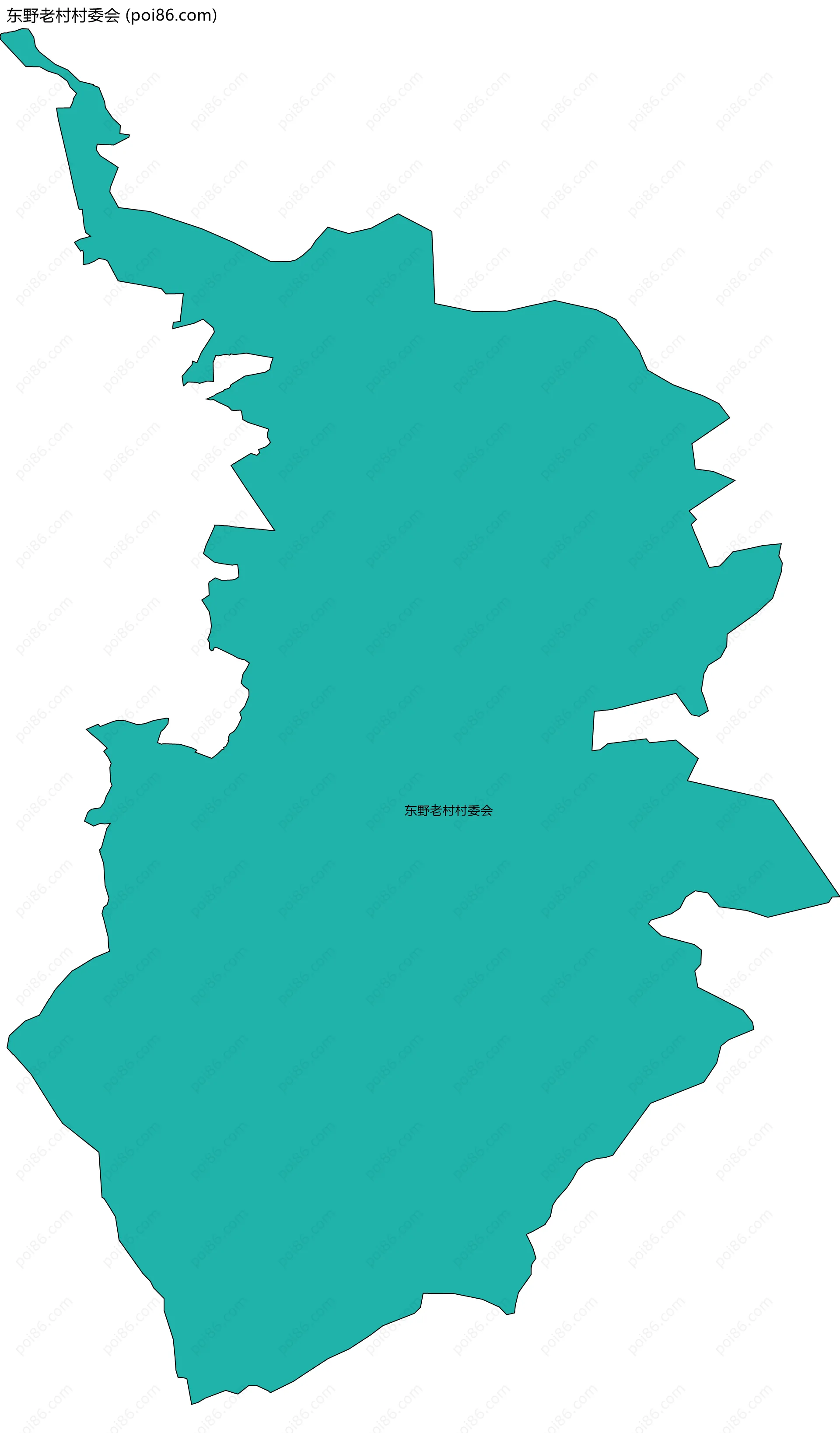 东野老村村委会边界地图