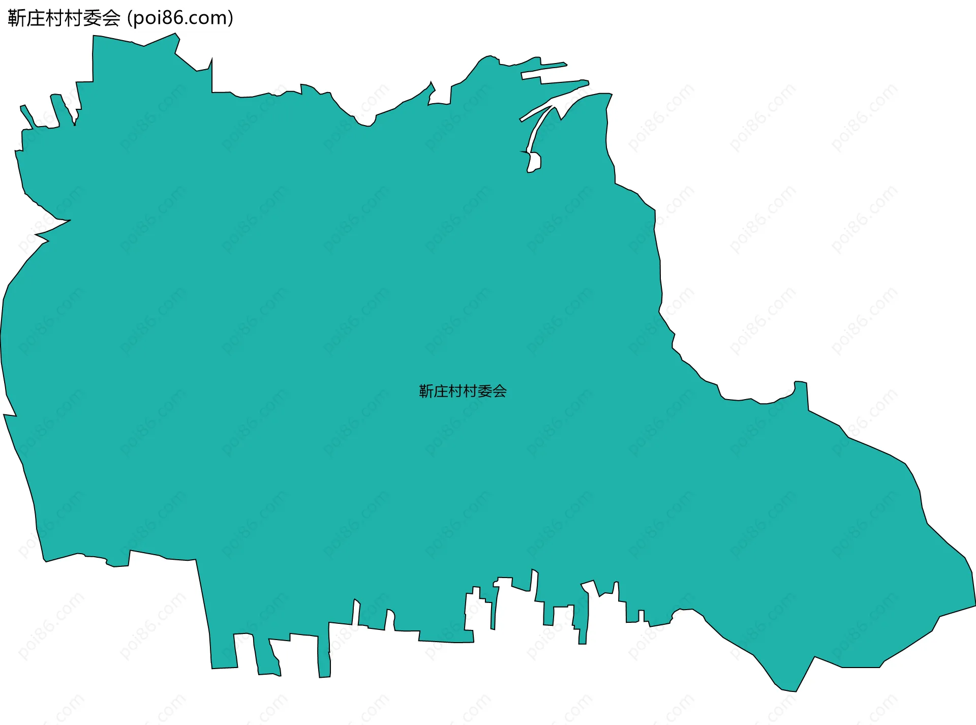 靳庄村村委会边界地图