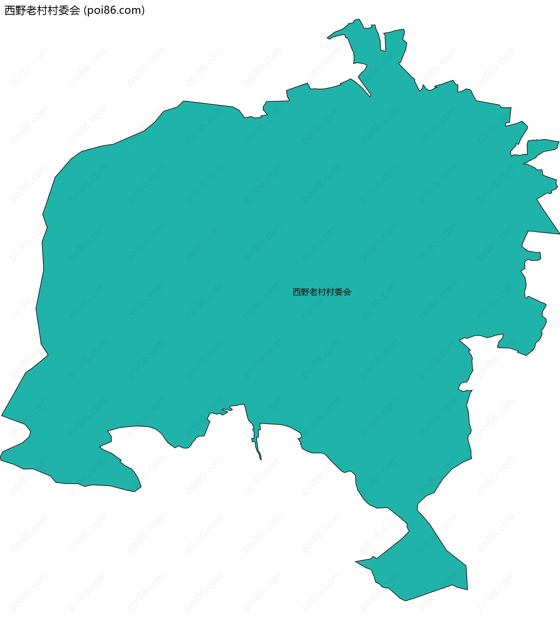 西野老村村委会边界地图