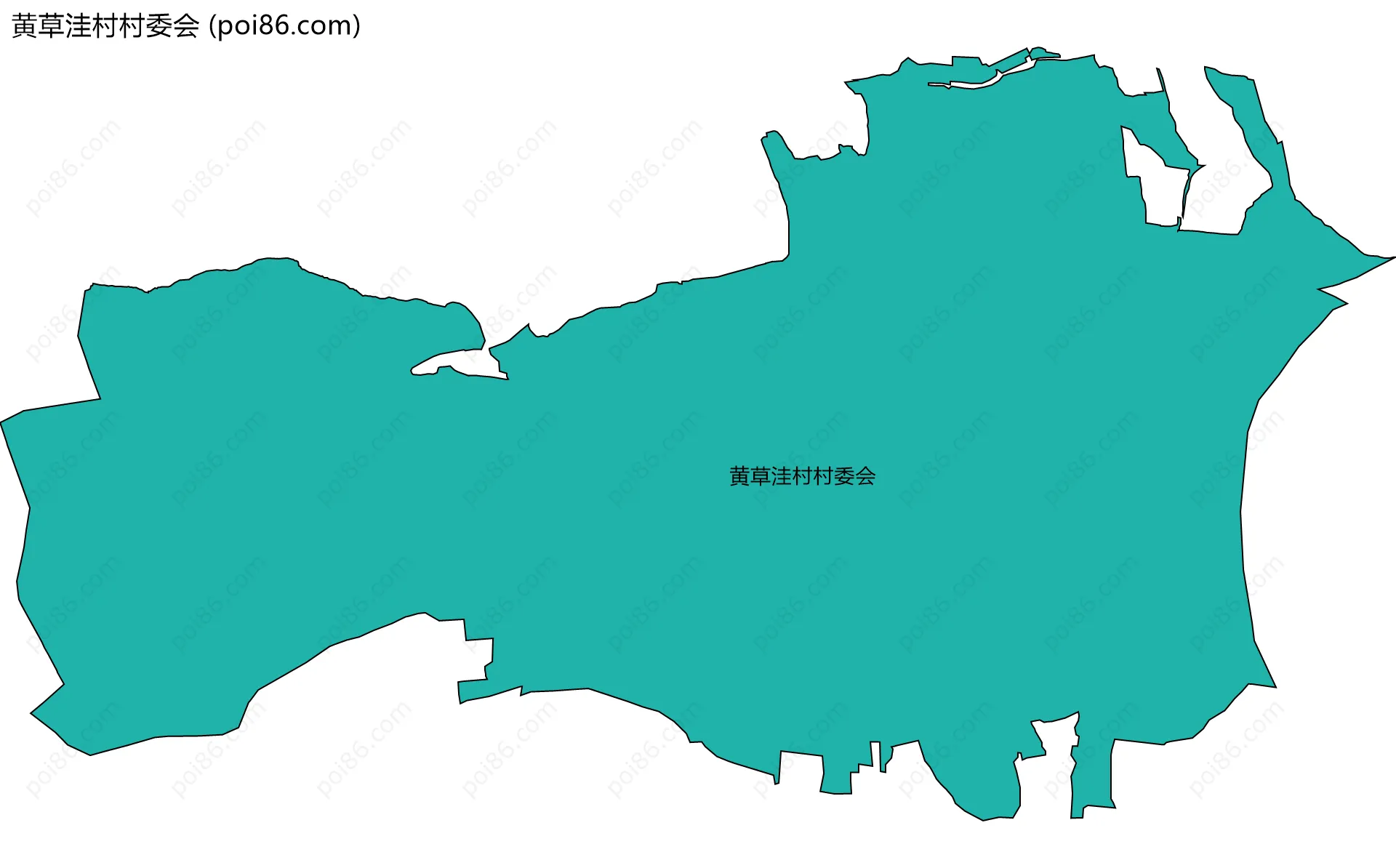 黄草洼村村委会边界地图