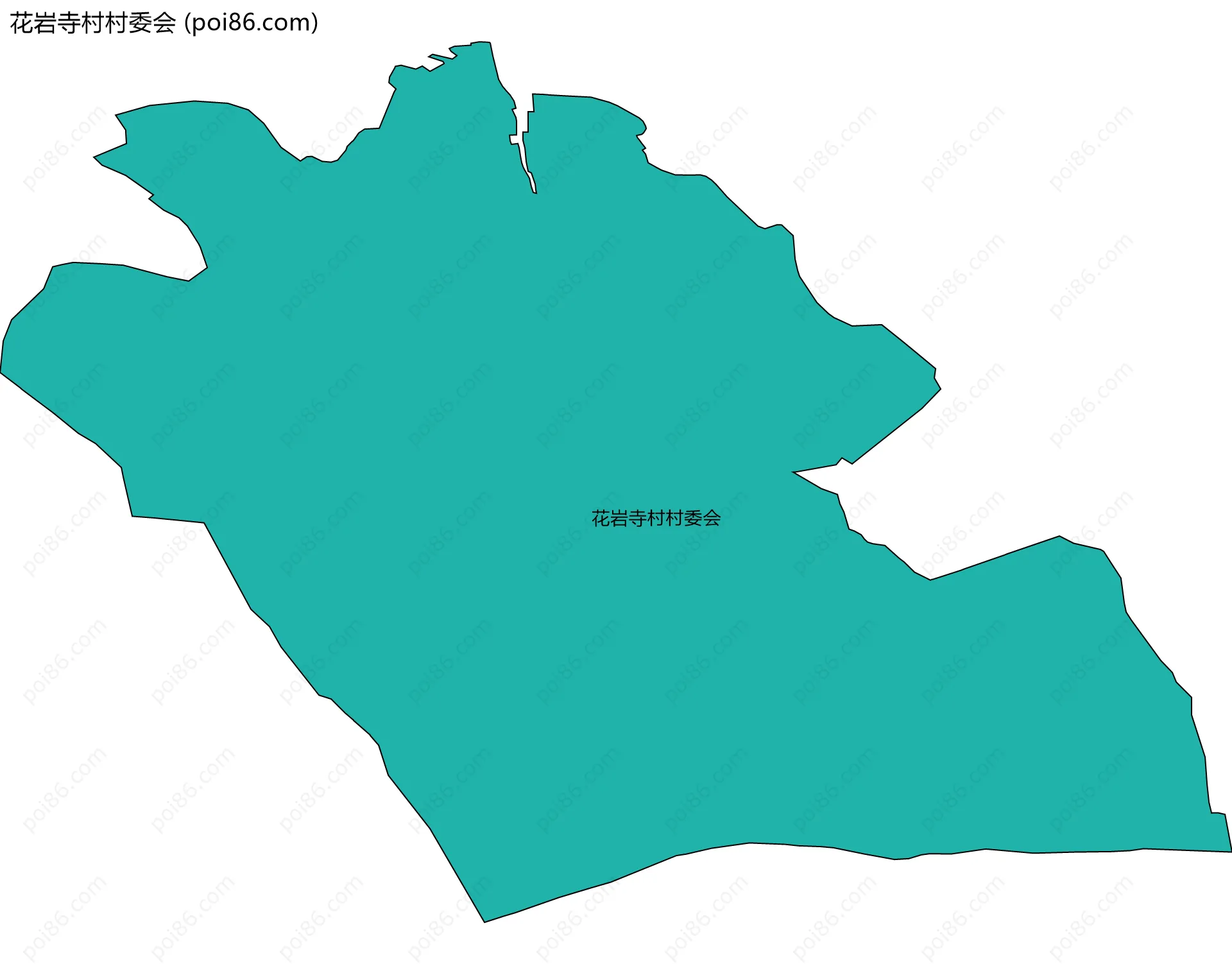 花岩寺村村委会边界地图