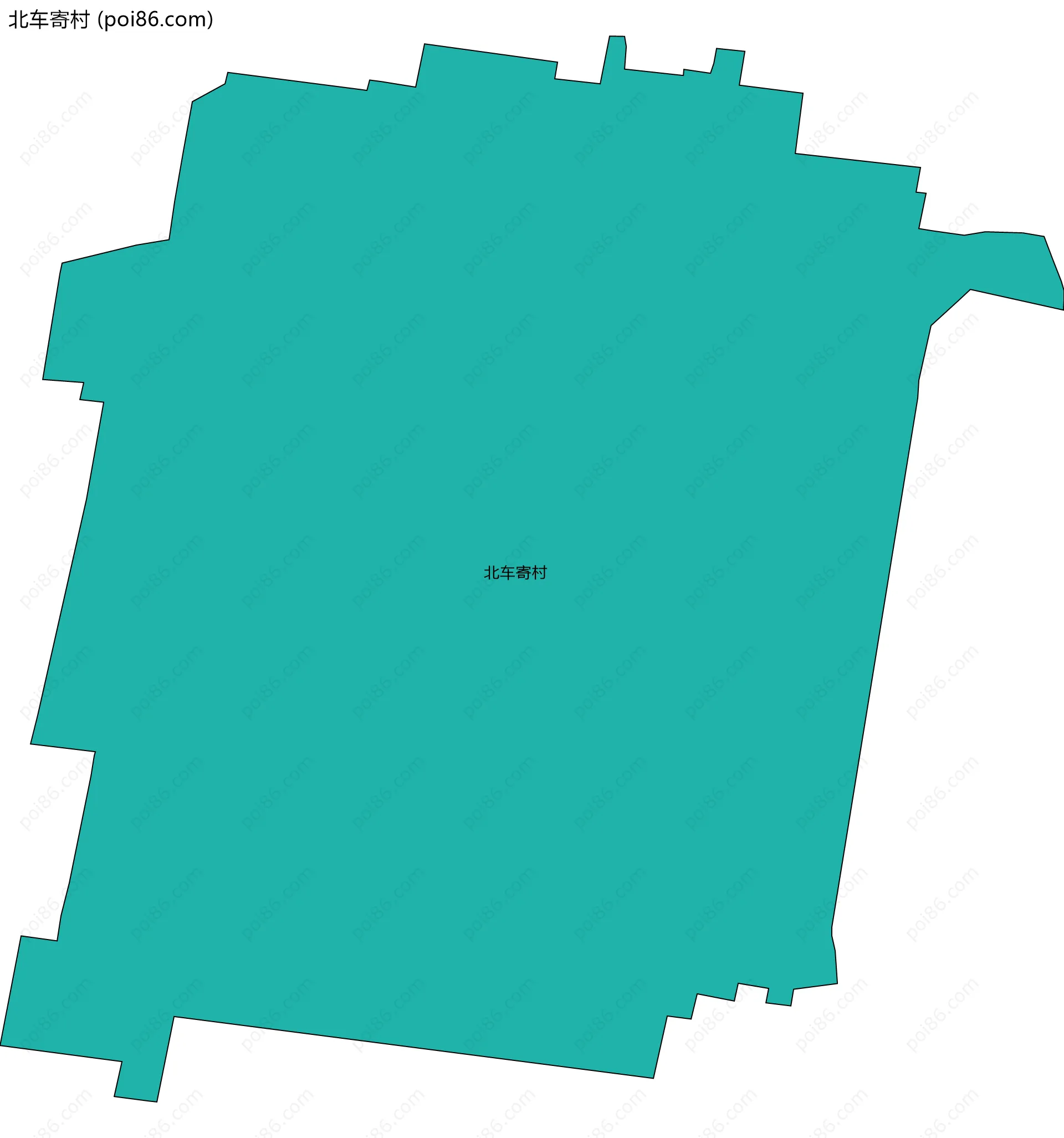 北车寄村边界地图