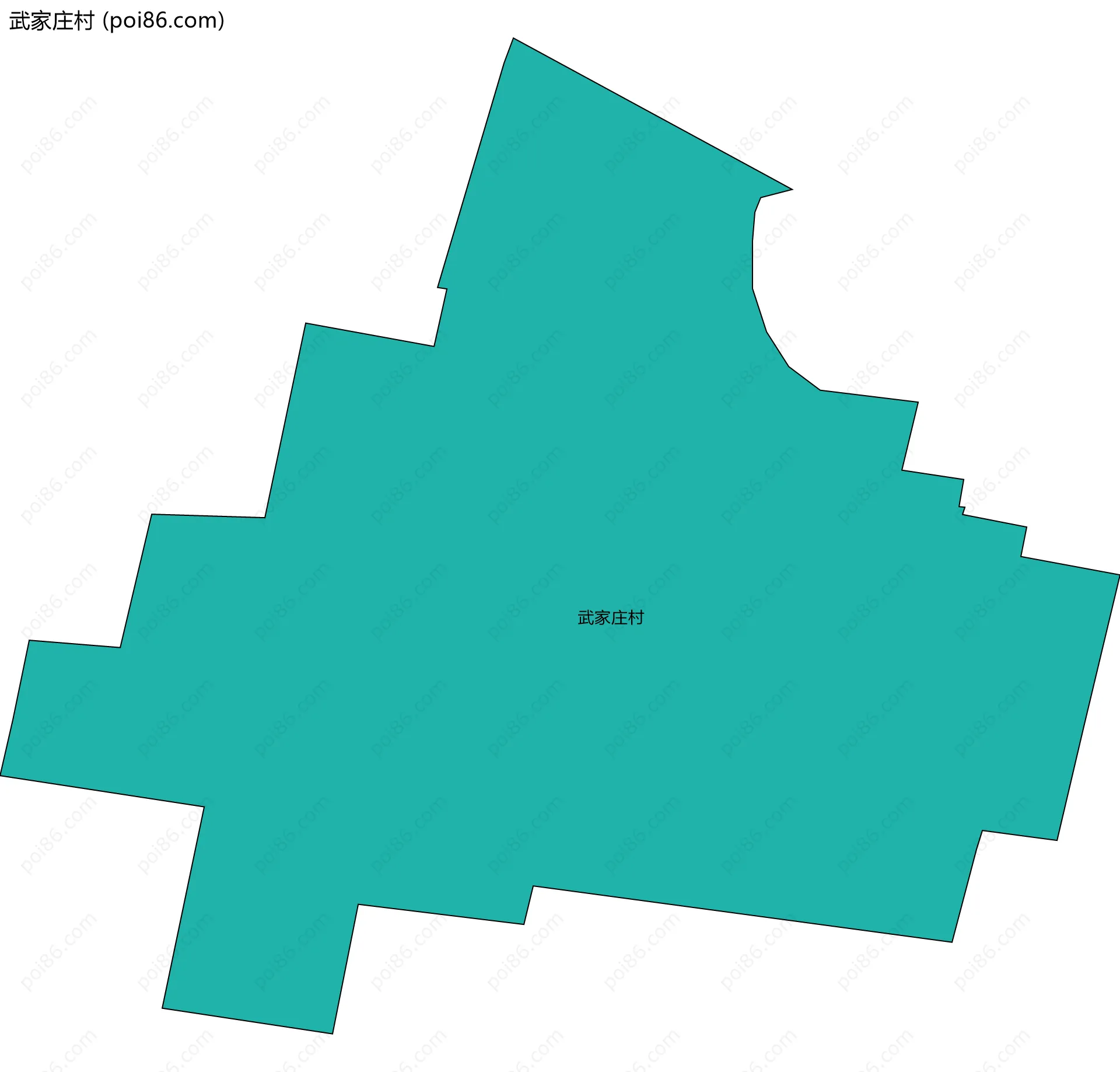 武家庄村边界地图