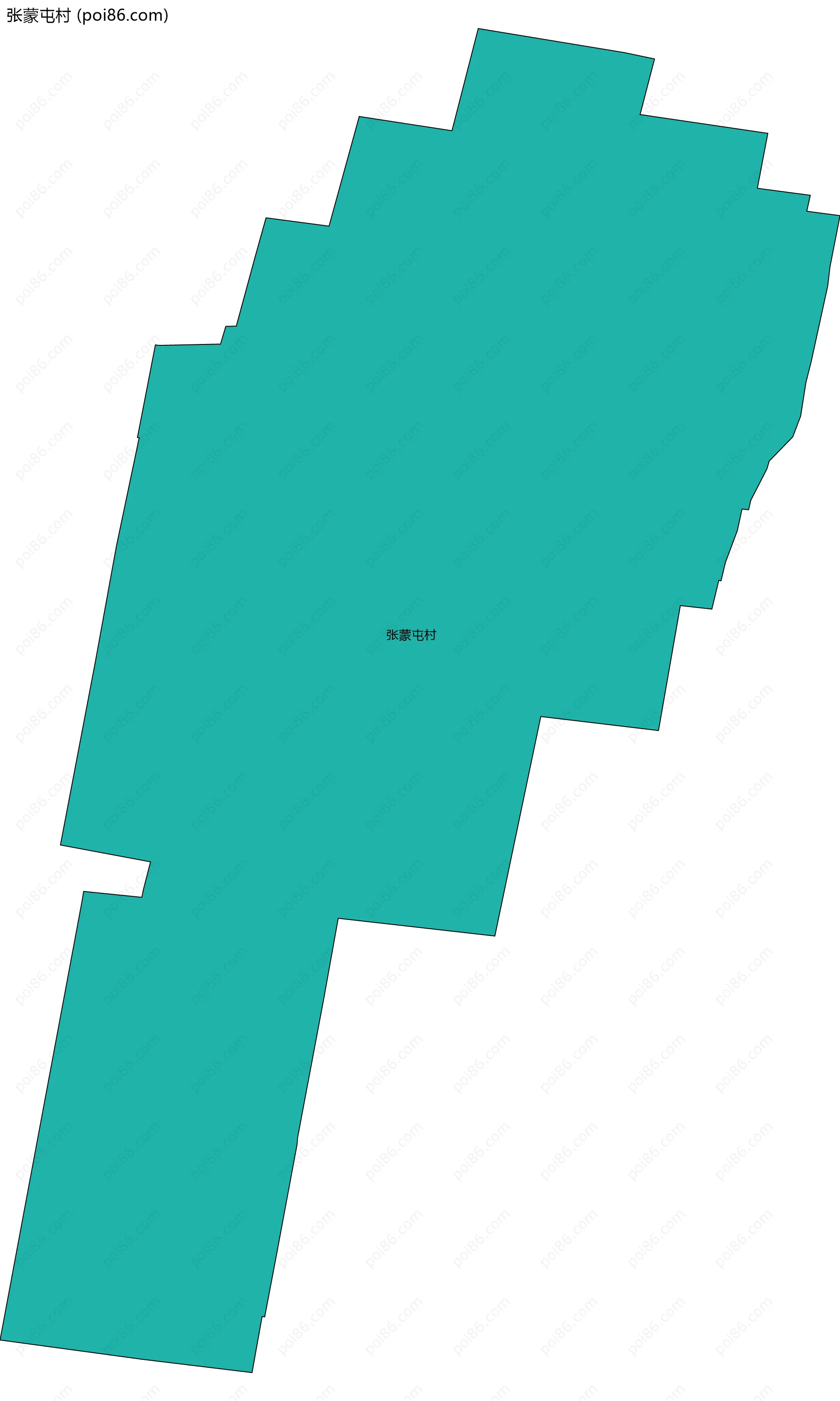 张蒙屯村边界地图