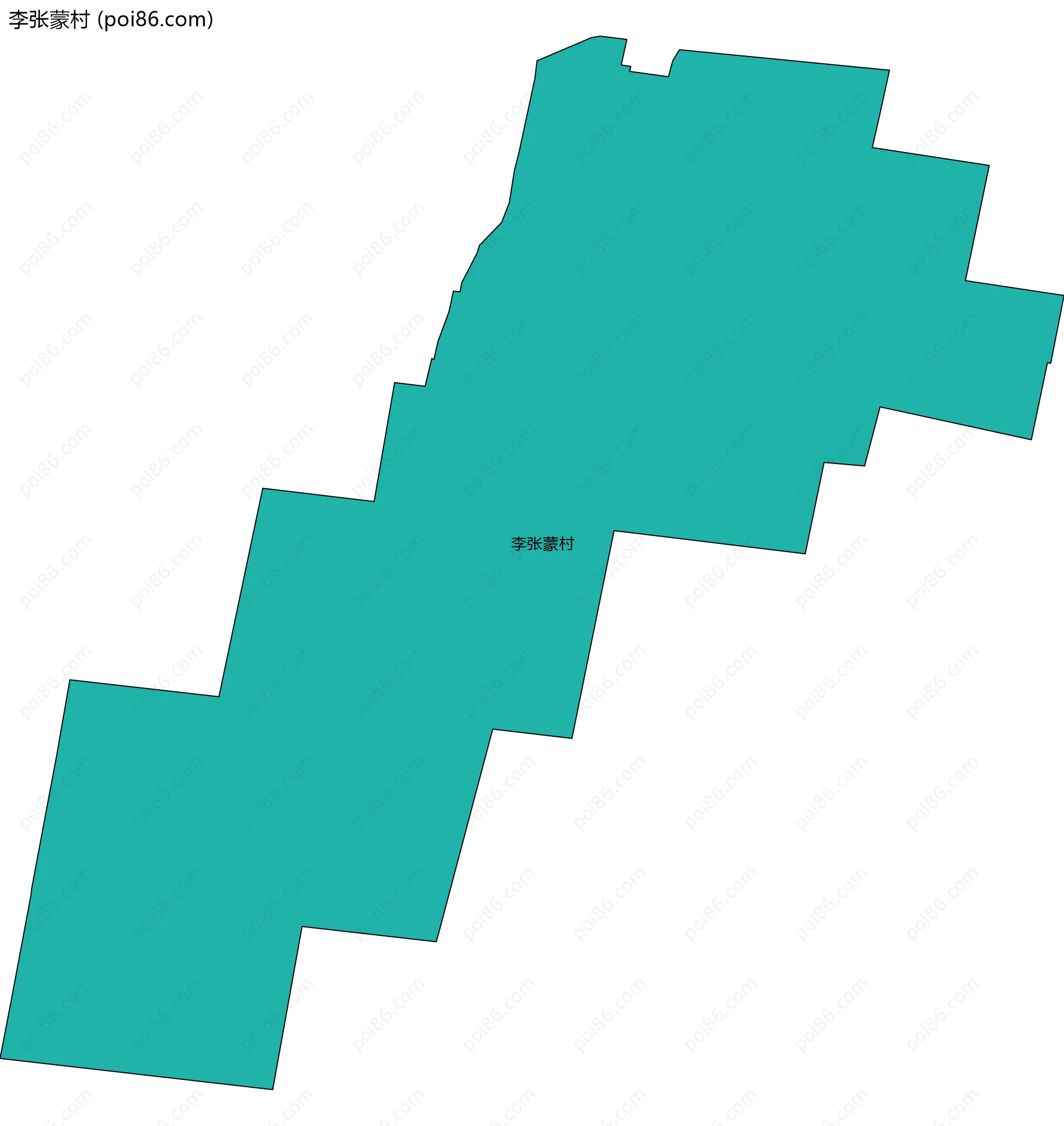 李张蒙村边界地图