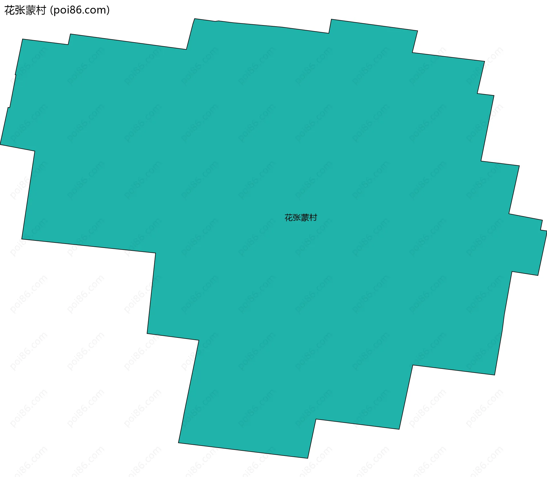 花张蒙村边界地图