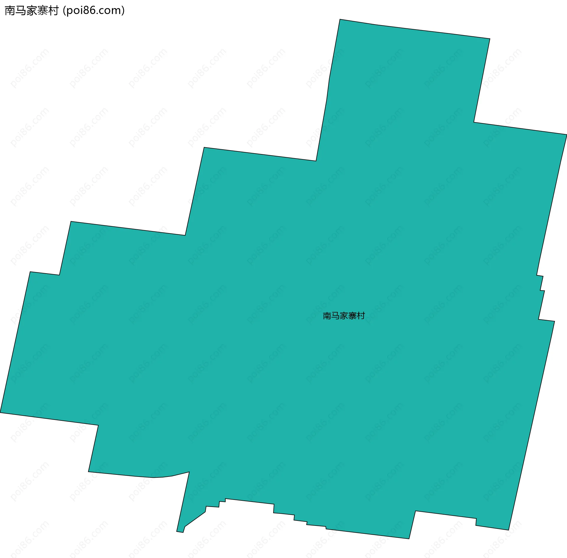 南马家寨村边界地图