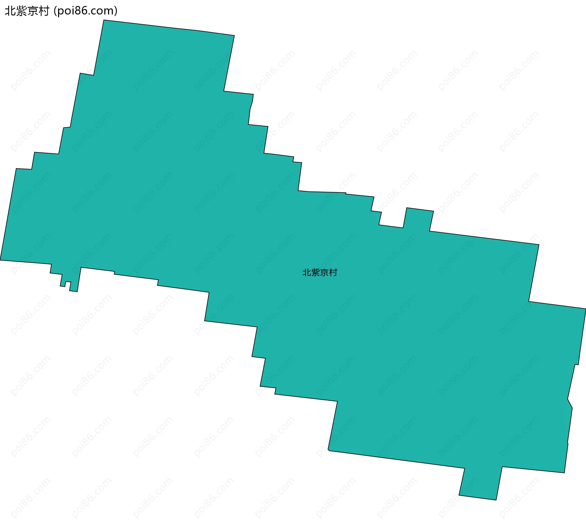 北紫京村边界地图