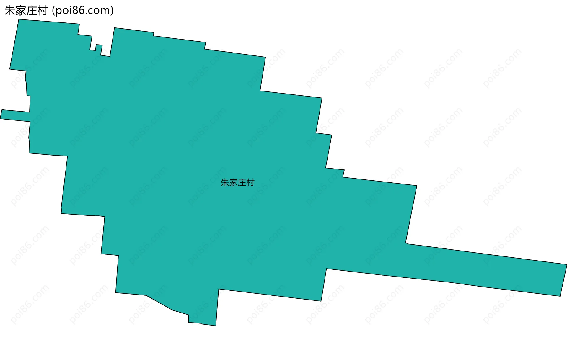 朱家庄村边界地图