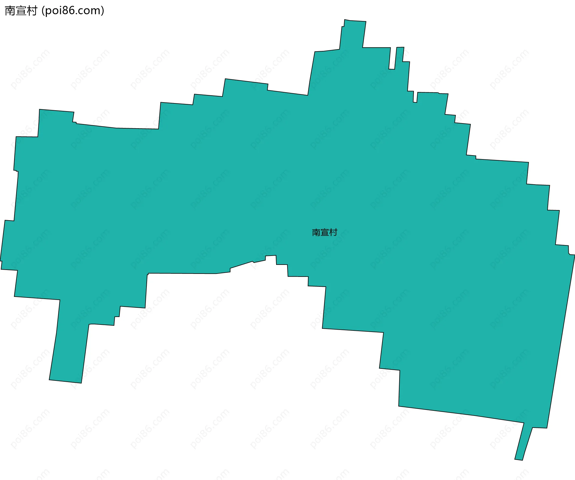 南宣村边界地图