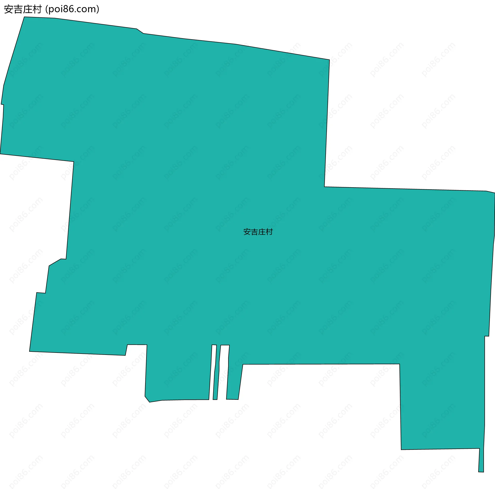 安吉庄村边界地图