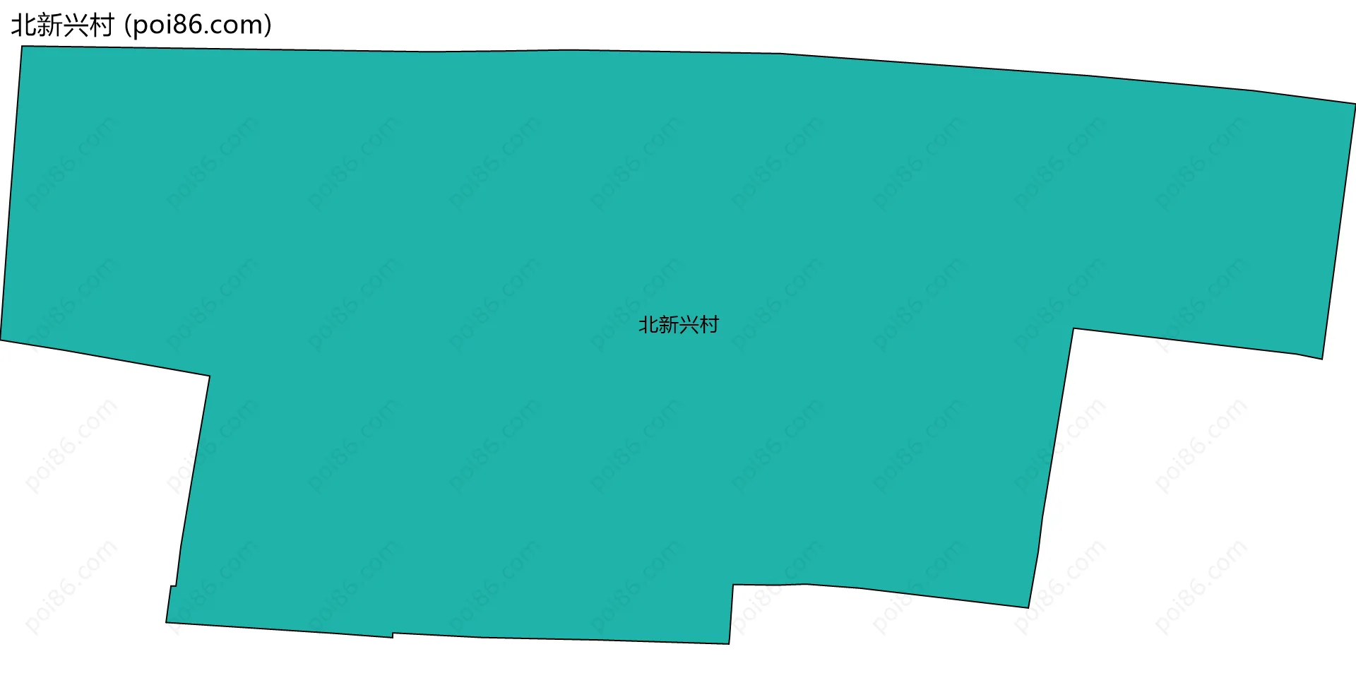 北新兴村边界地图