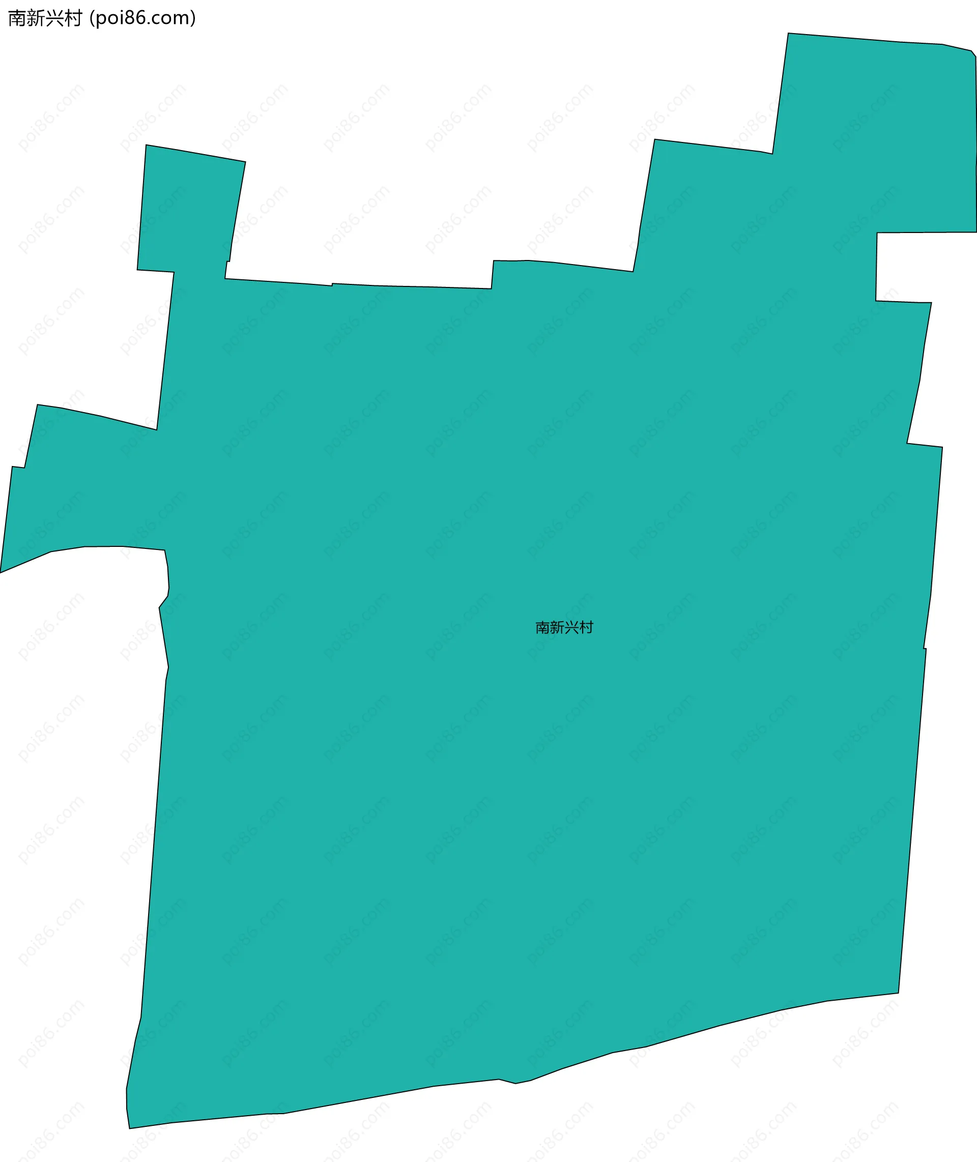 南新兴村边界地图