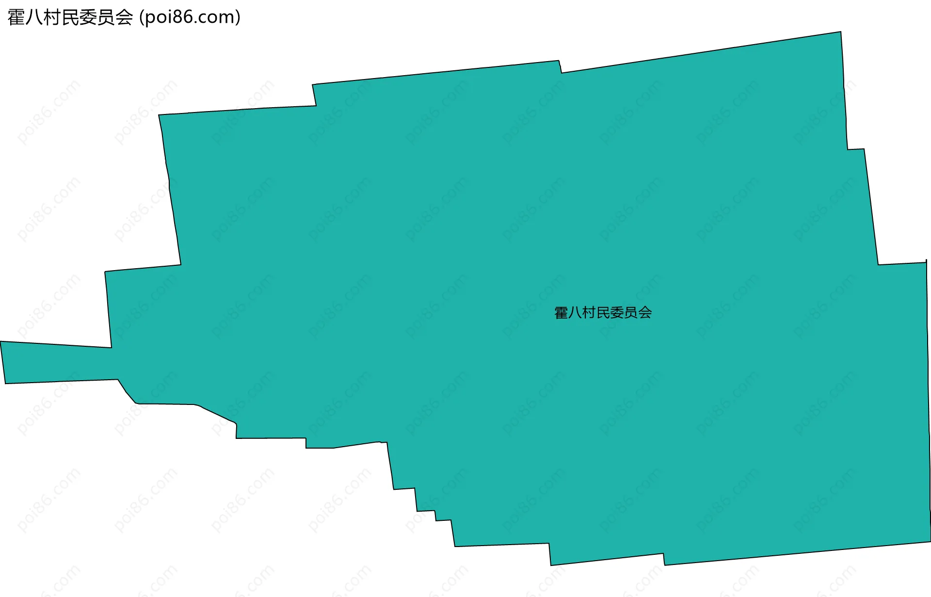 霍八村民委员会边界地图