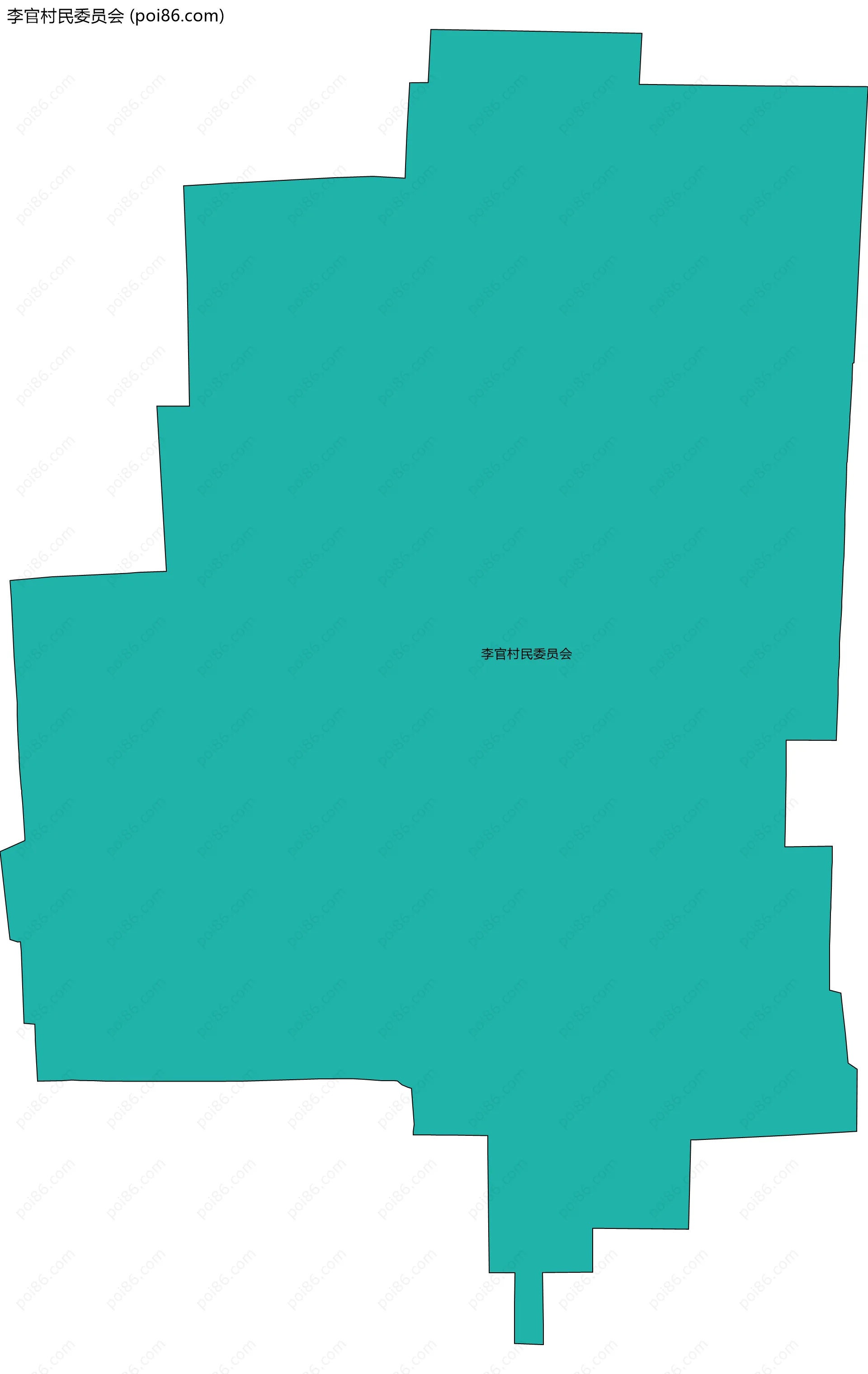 李官村民委员会边界地图