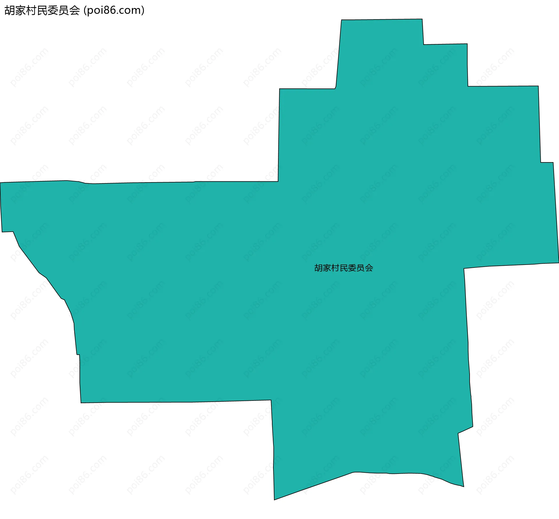 胡家村民委员会边界地图