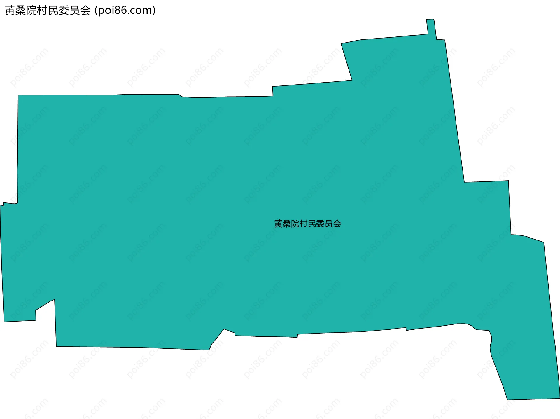 黄桑院村民委员会边界地图