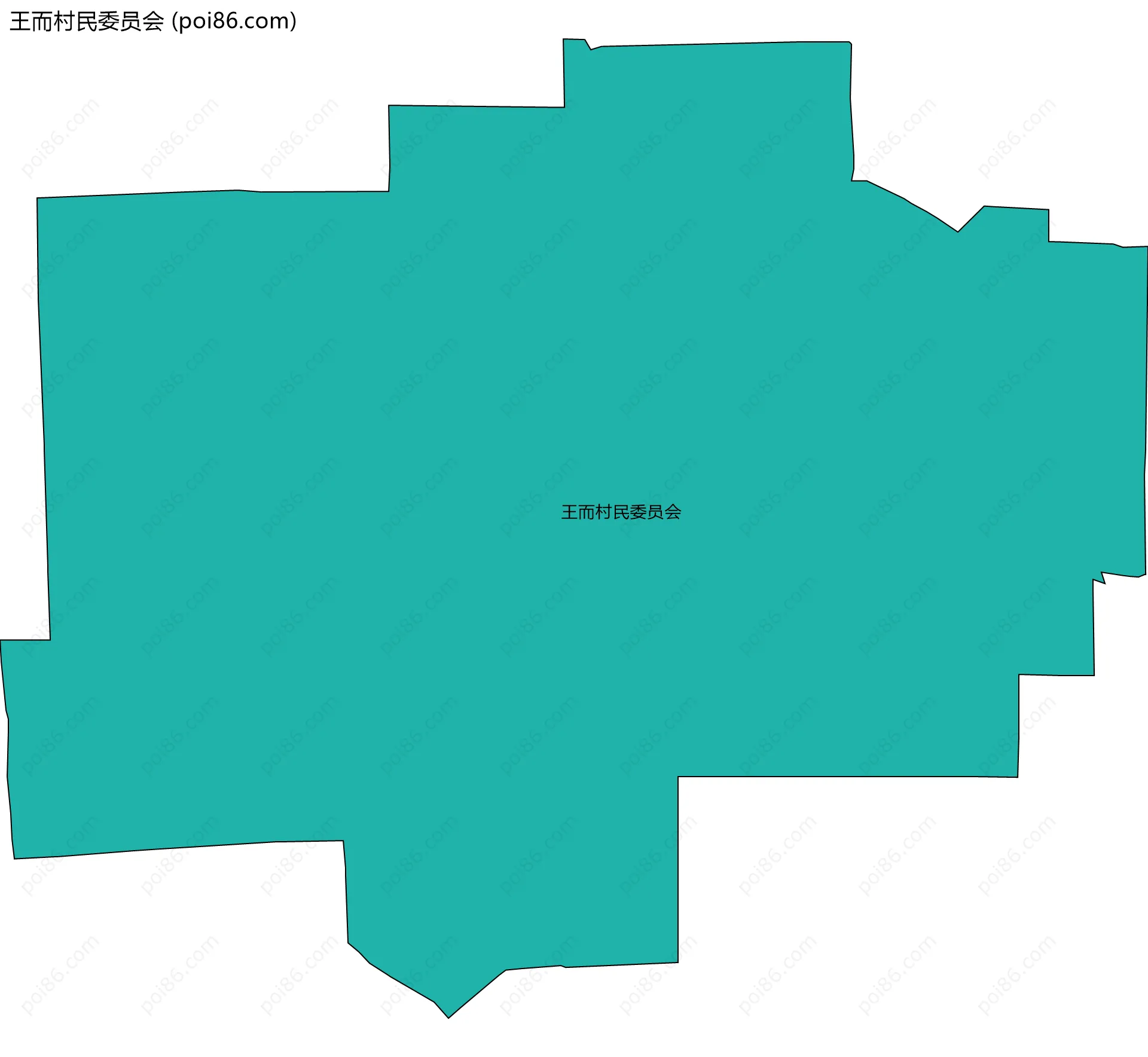 王而村民委员会边界地图