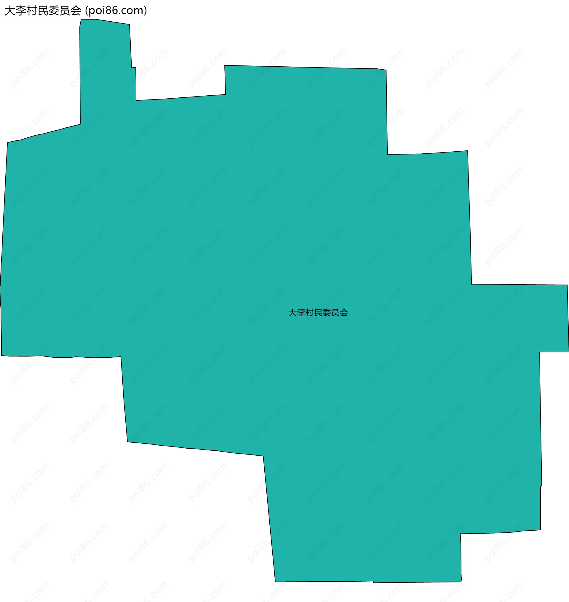 大李村民委员会边界地图