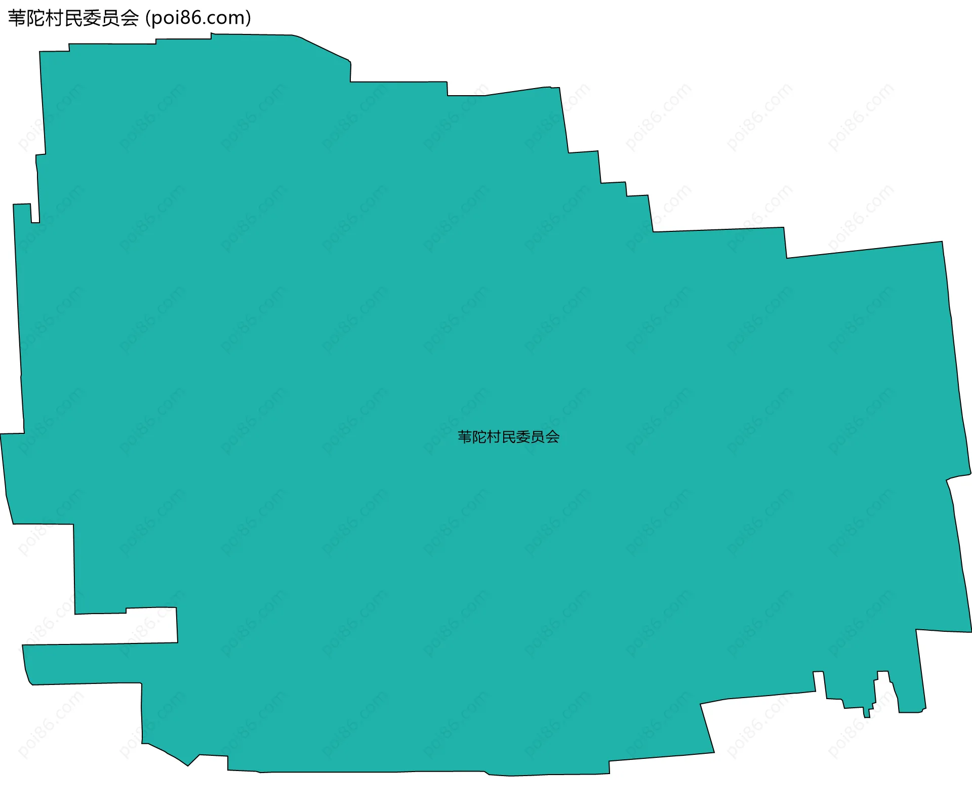 苇陀村民委员会边界地图
