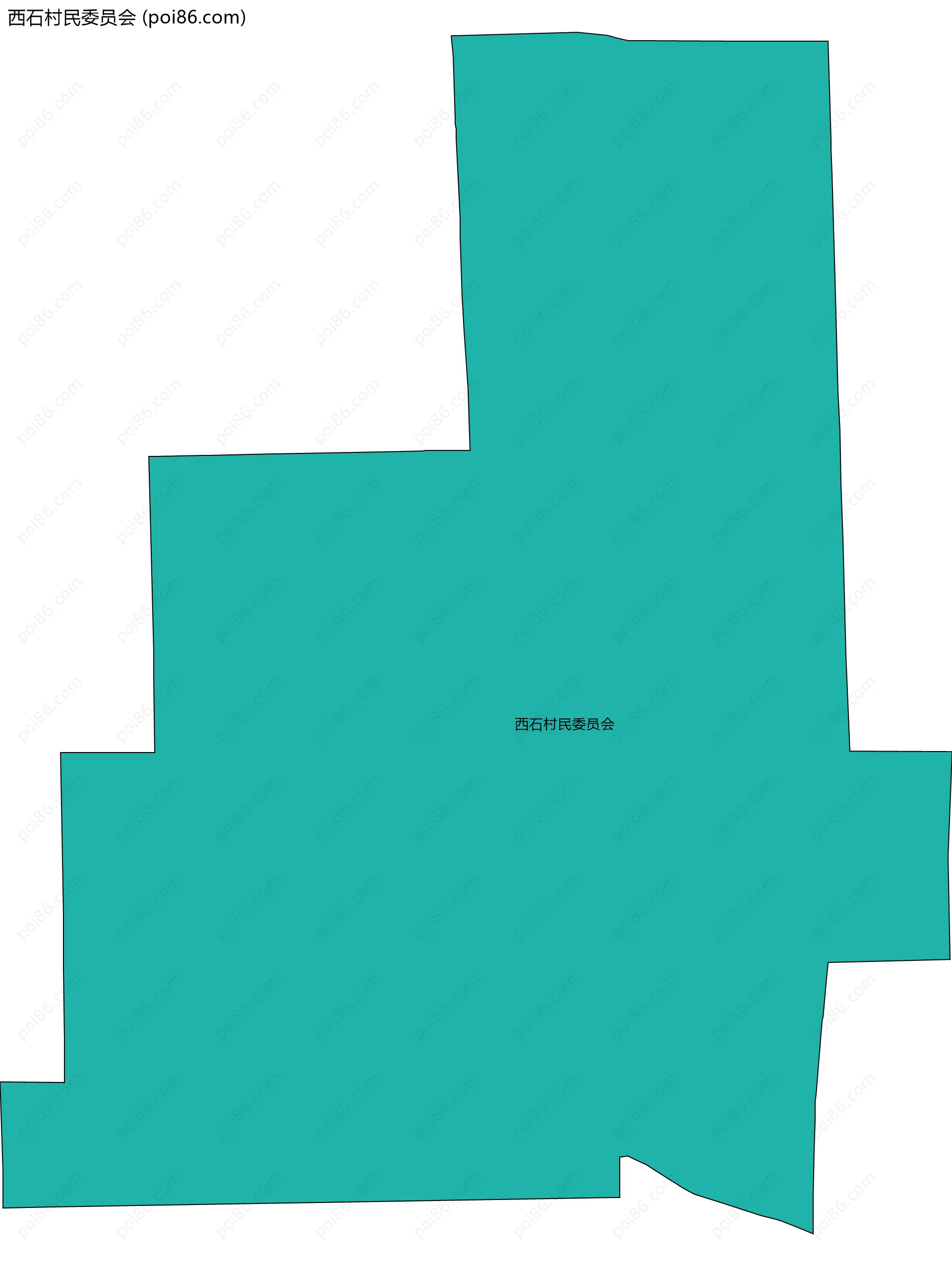 西石村民委员会边界地图