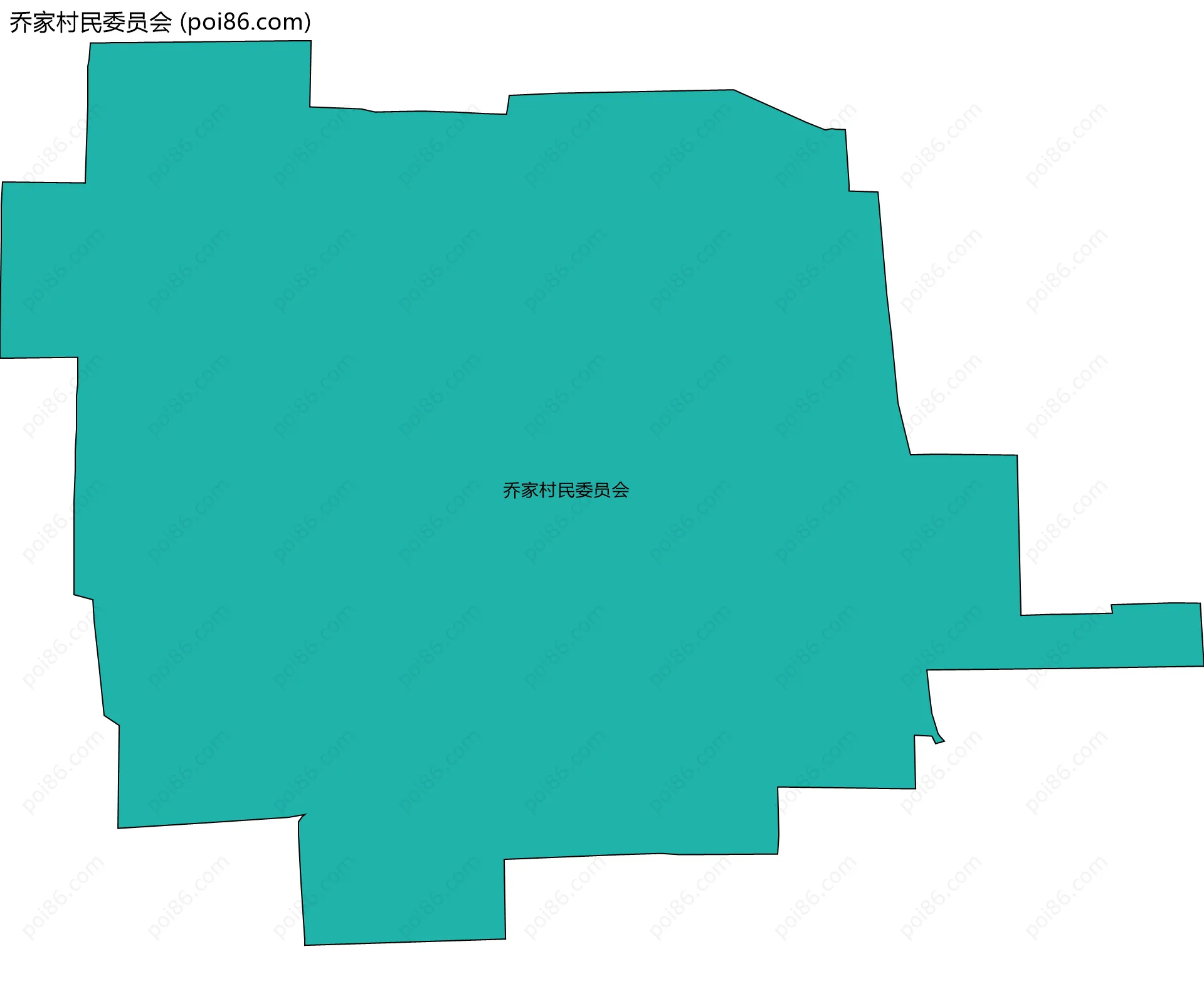 乔家村民委员会边界地图