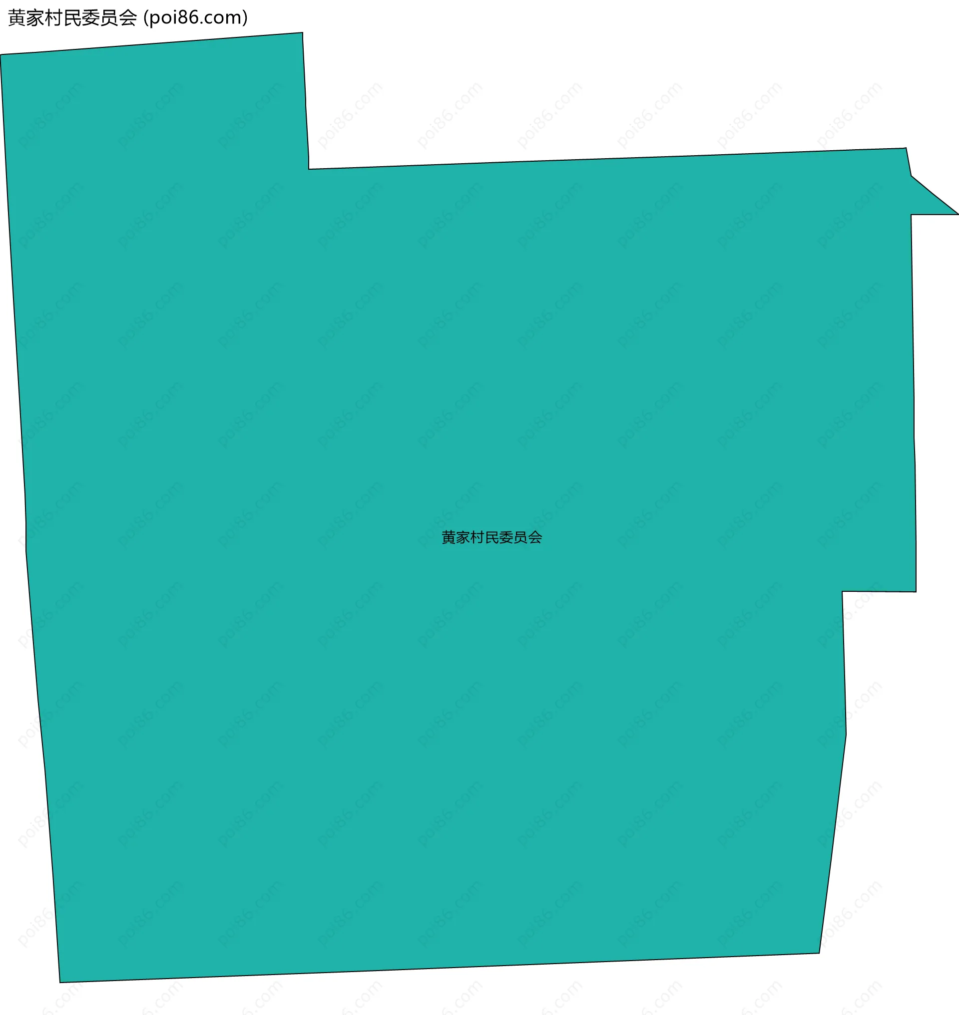 黄家村民委员会边界地图