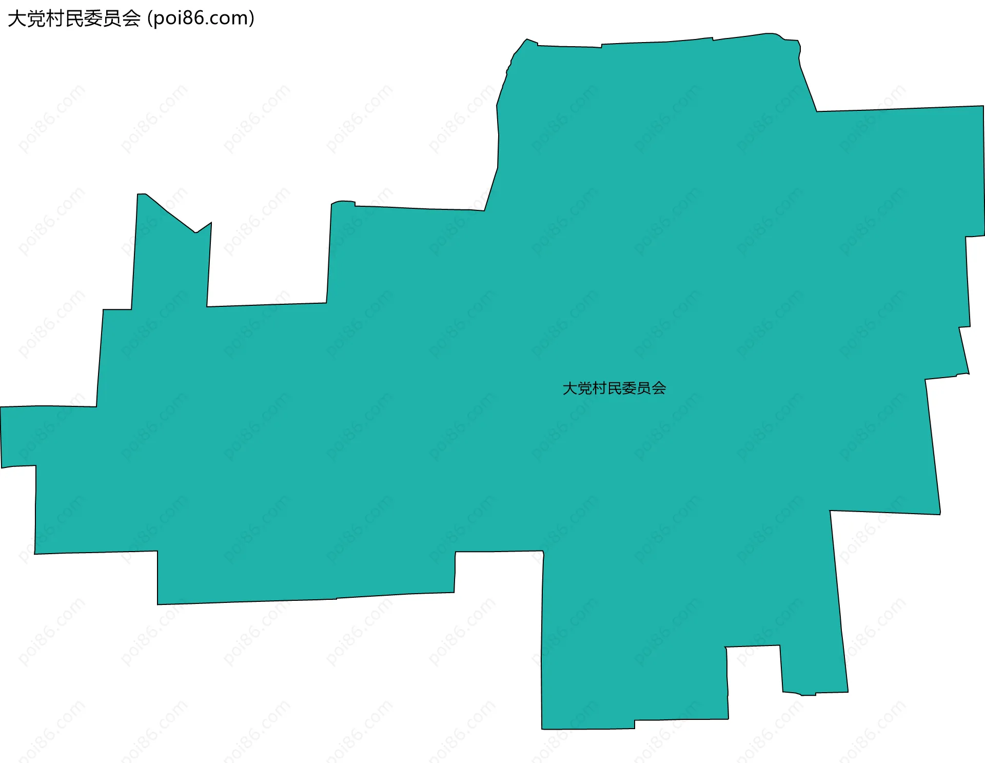 大党村民委员会边界地图