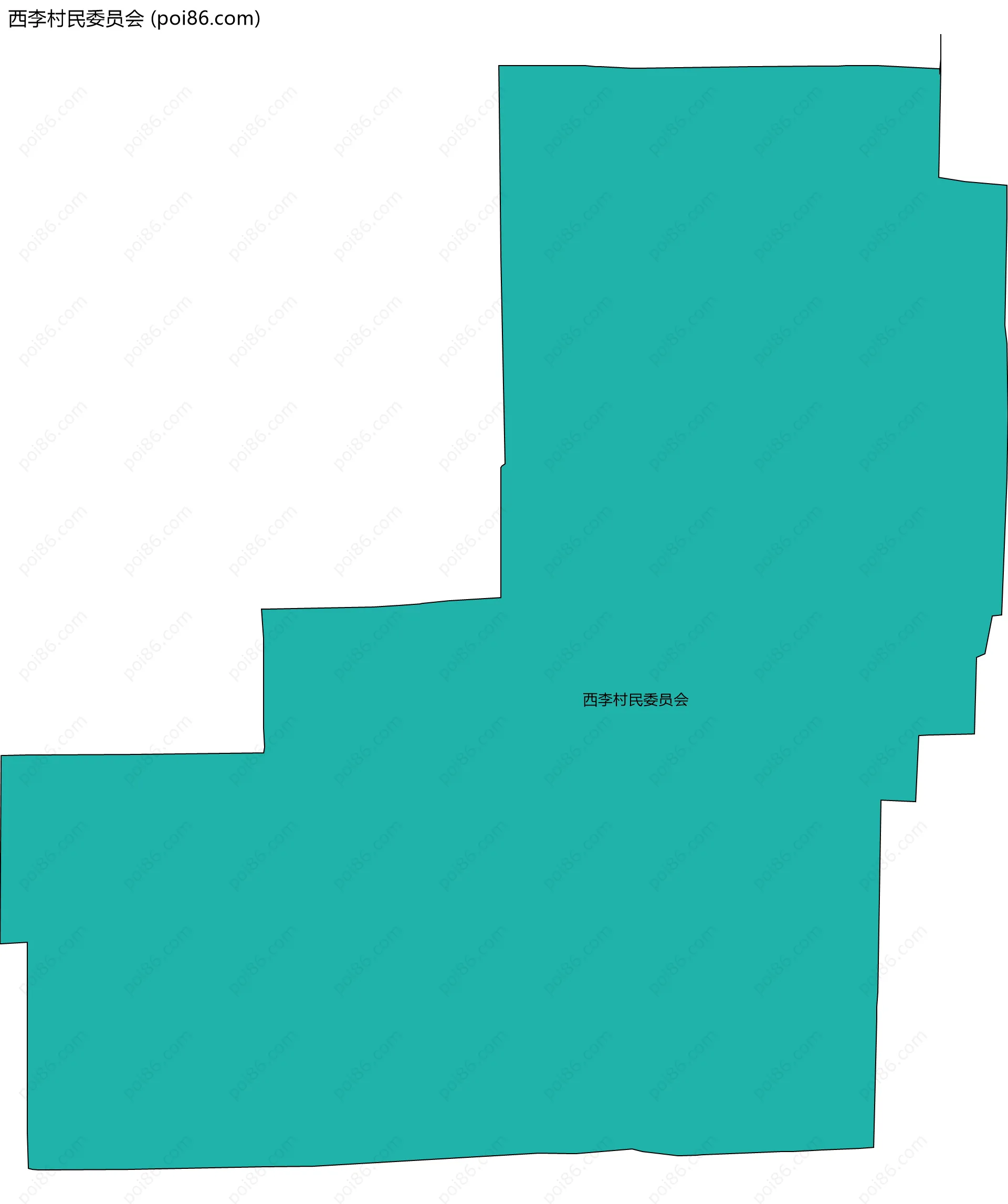 西李村民委员会边界地图