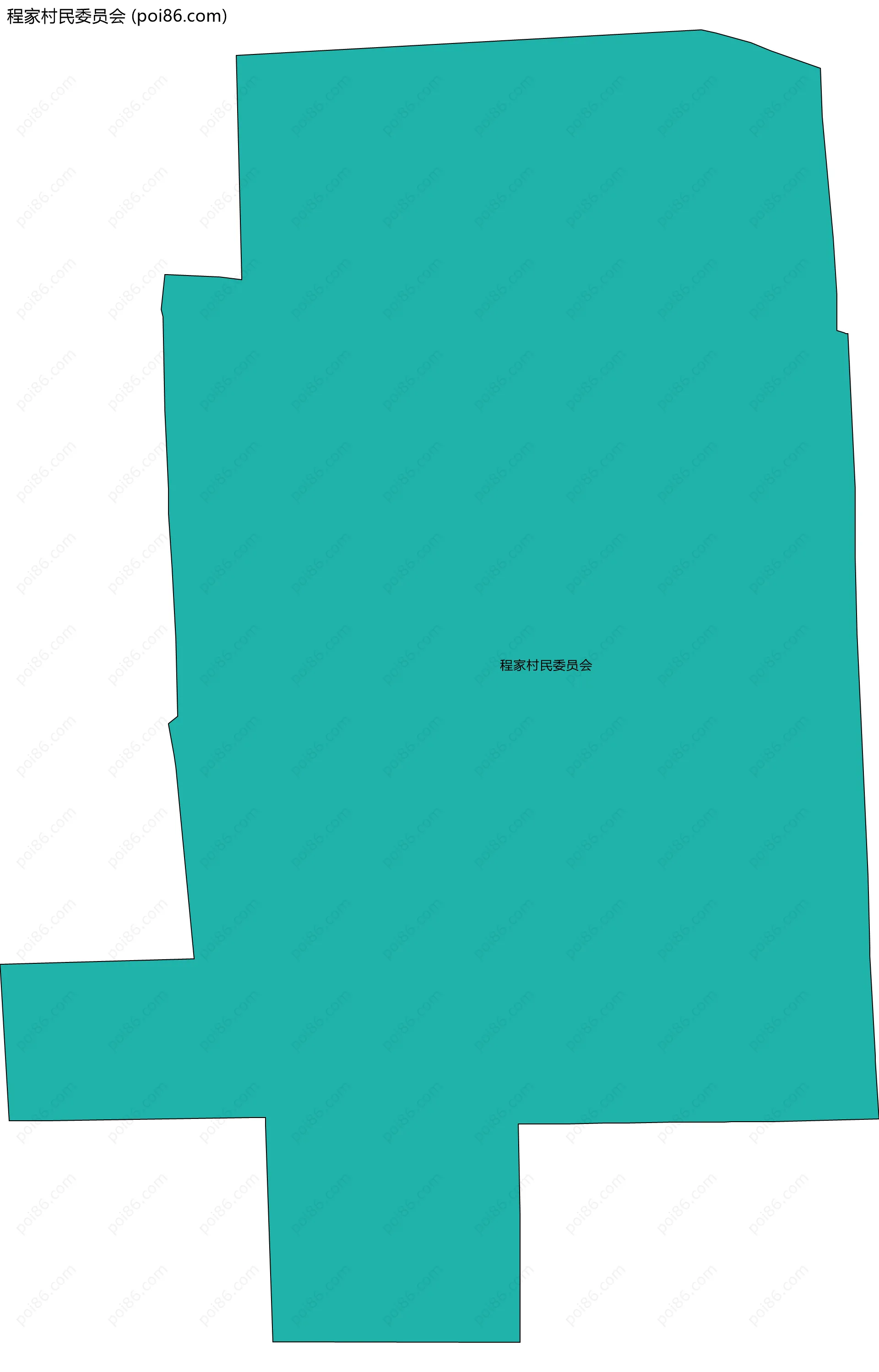 程家村民委员会边界地图