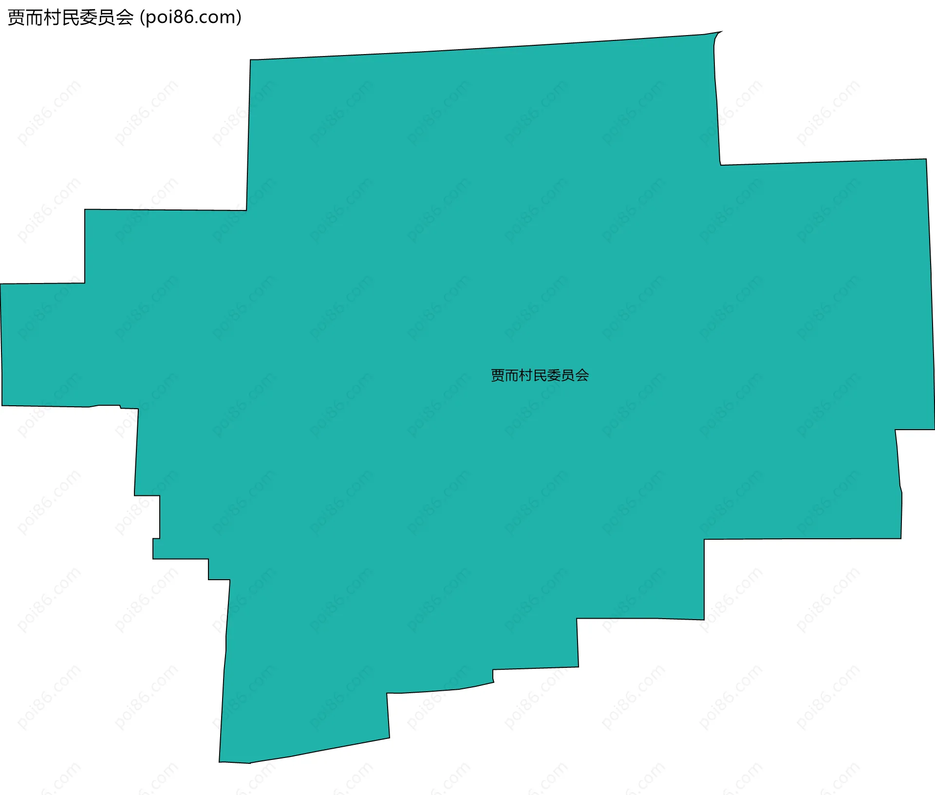 贾而村民委员会边界地图