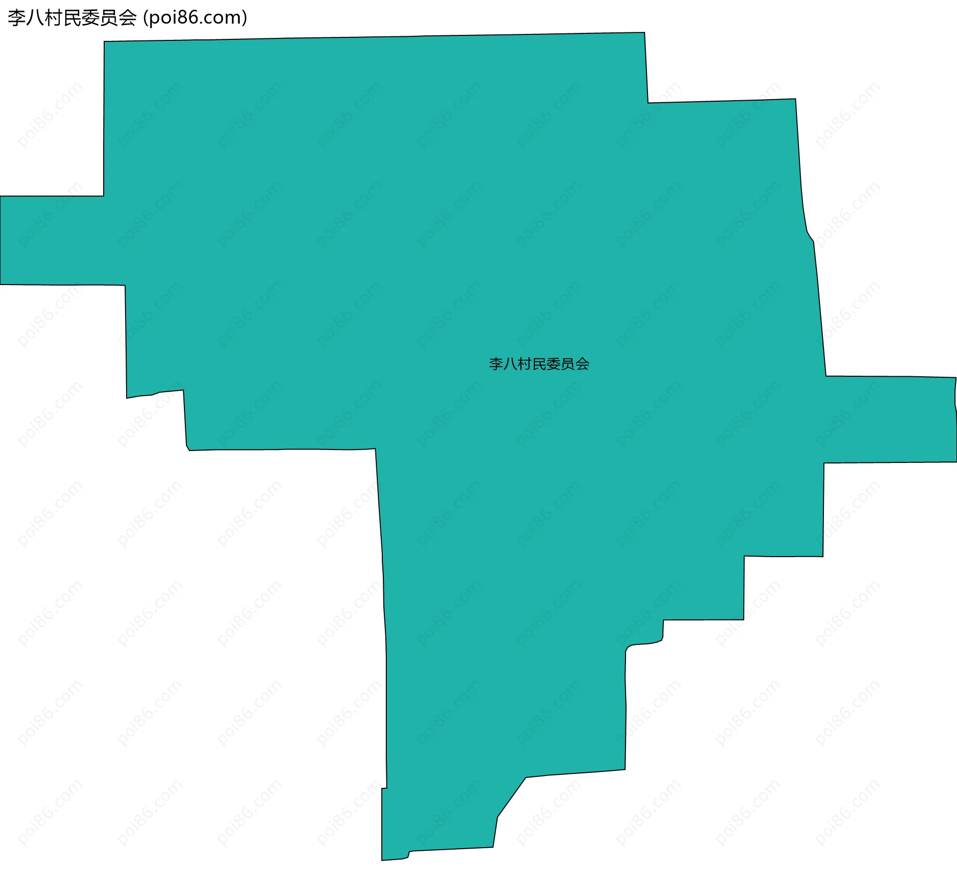 李八村民委员会边界地图