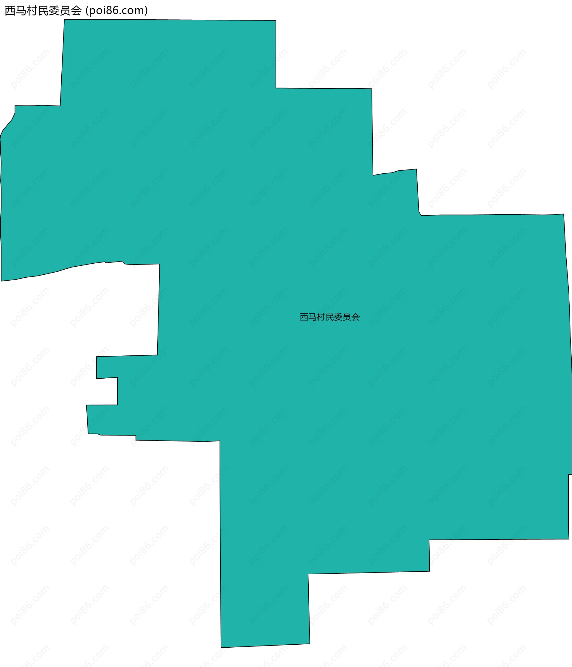 西马村民委员会边界地图