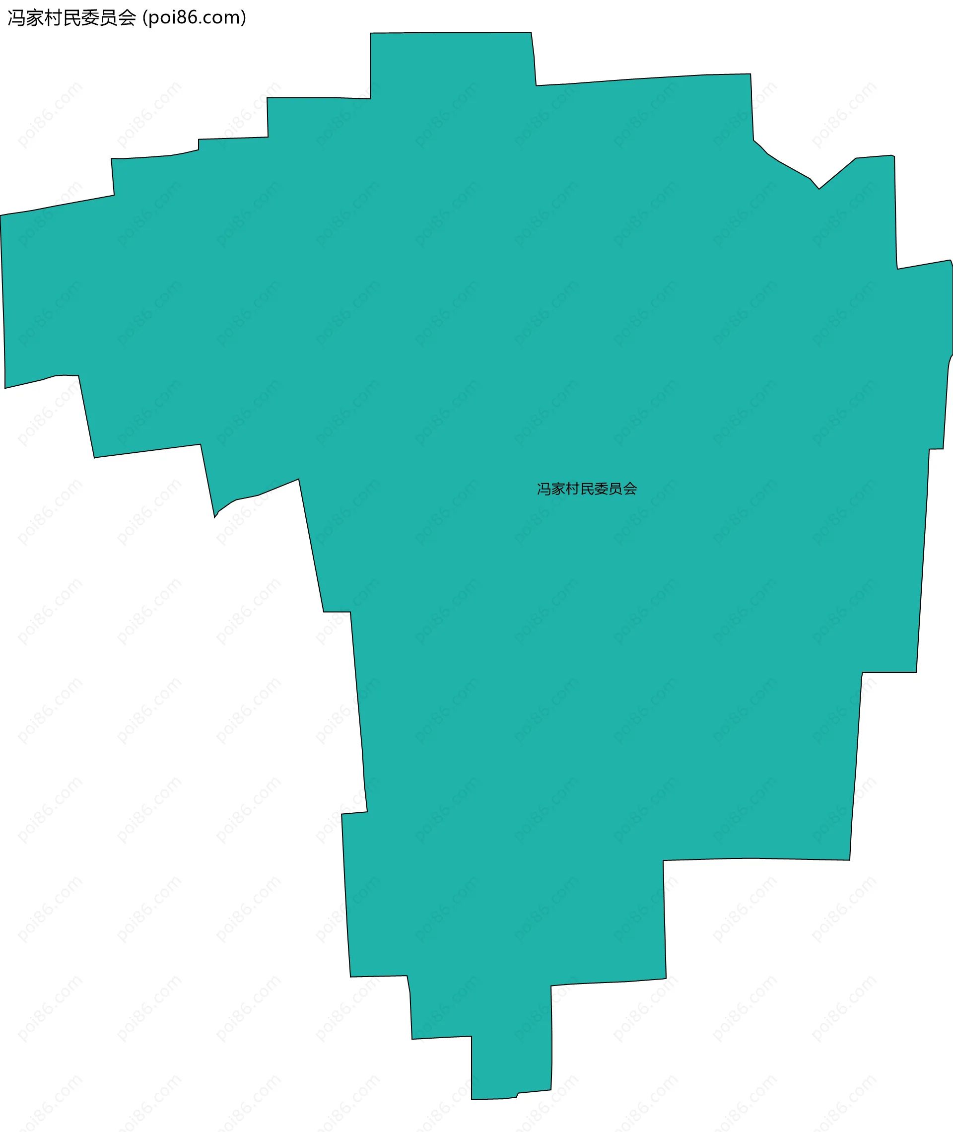 冯家村民委员会边界地图