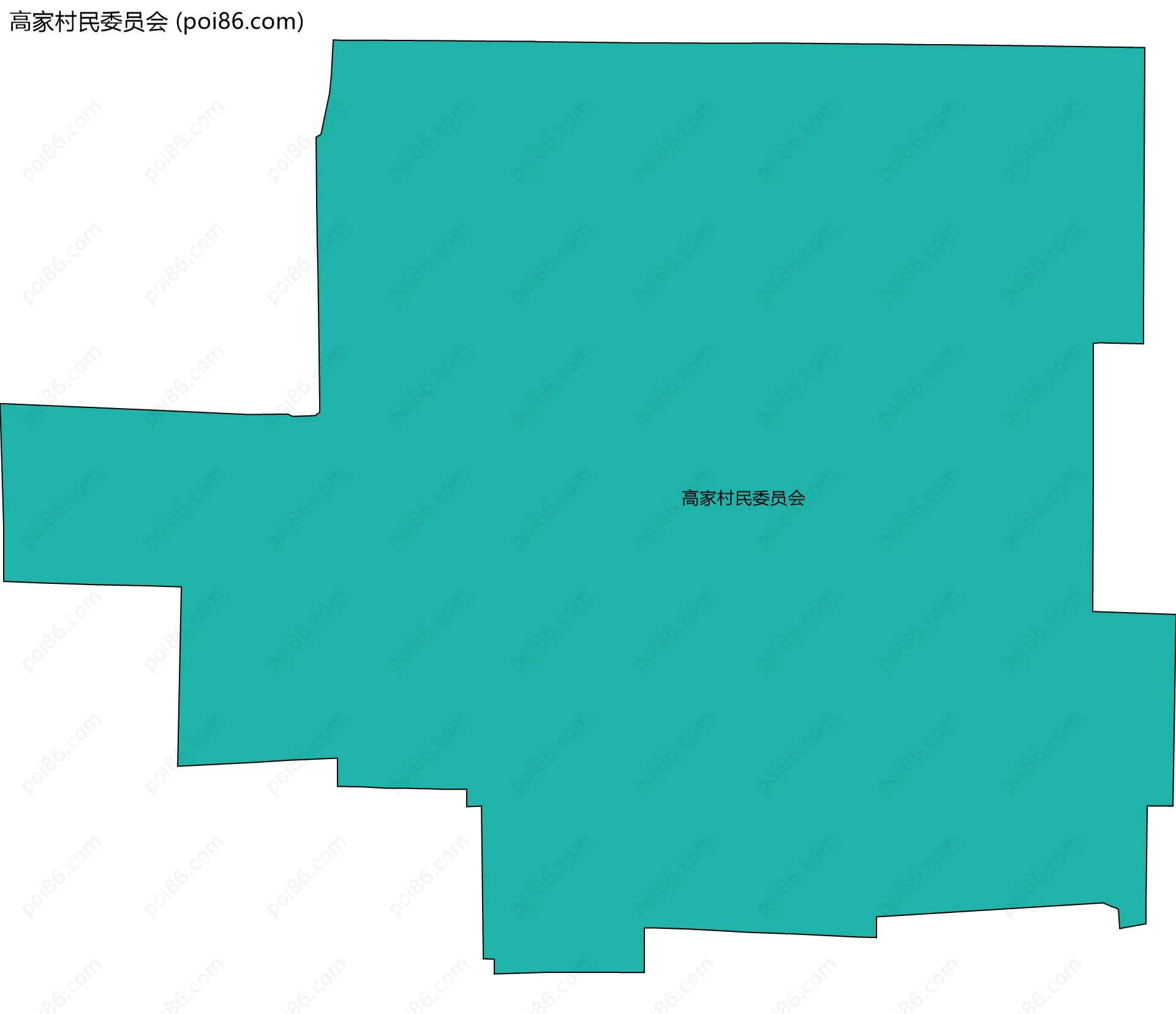 高家村民委员会边界地图