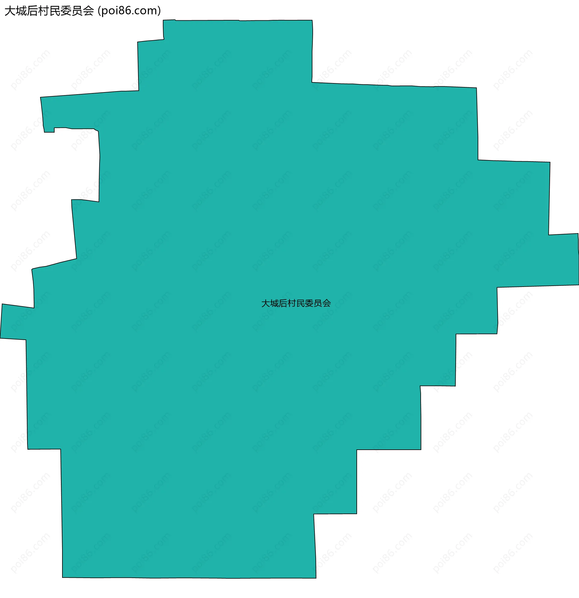 大城后村民委员会边界地图