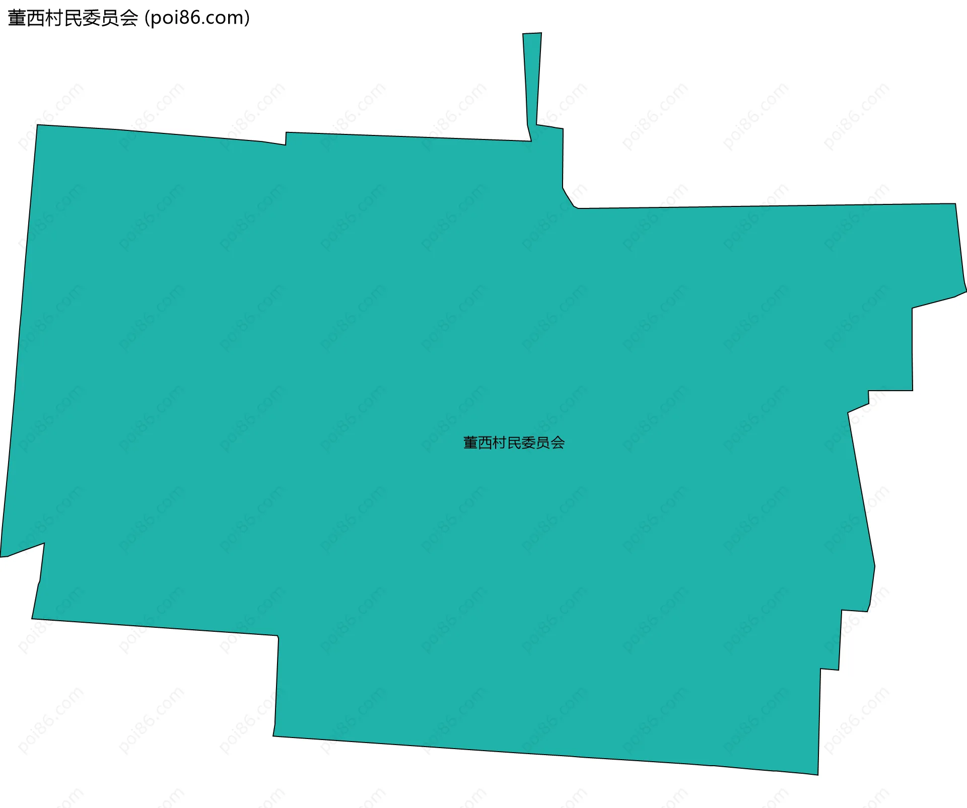 董西村民委员会边界地图